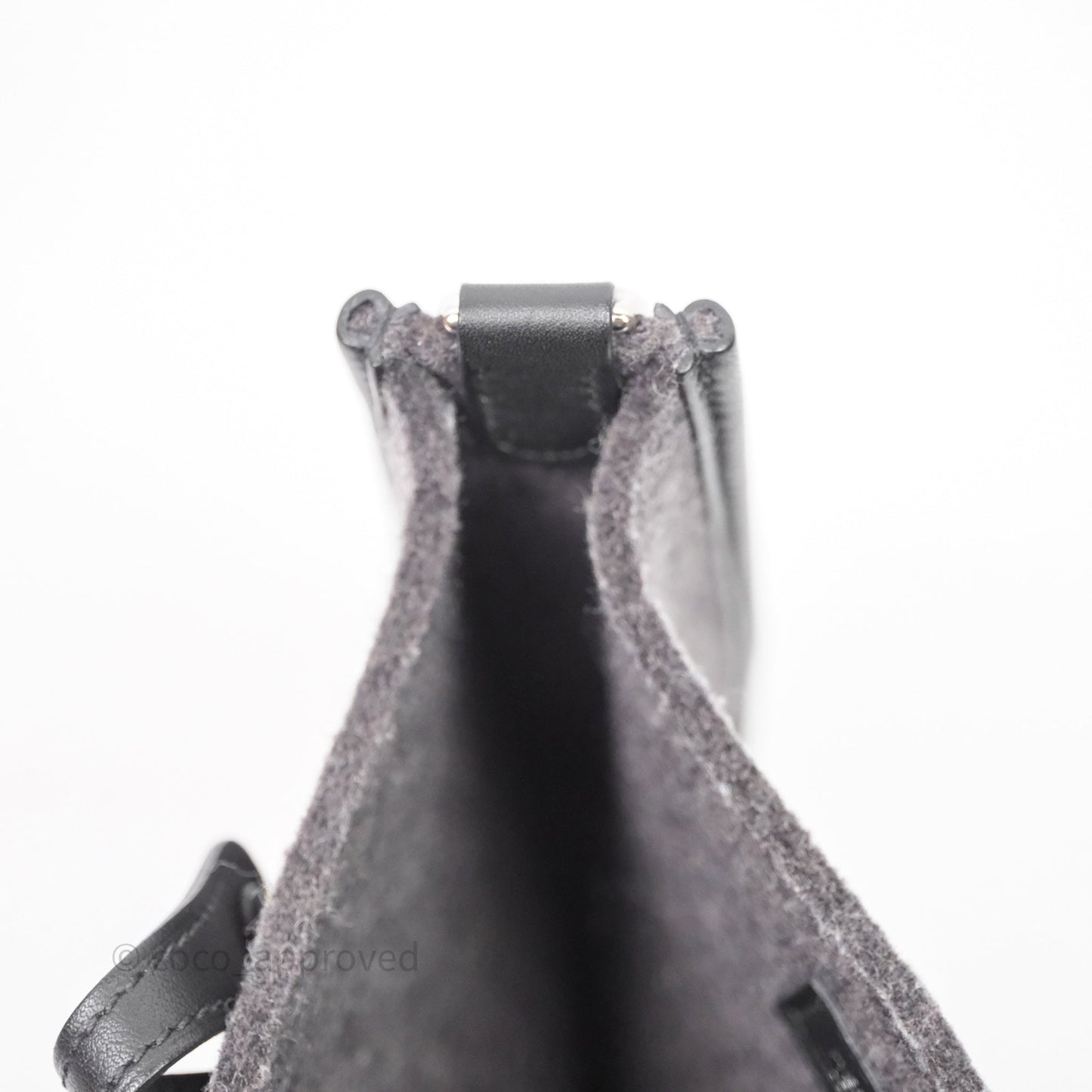 Hermès Mini Evelyne 16 Graphite 88 / Noir 89 Wool Swift Palladium Hardware