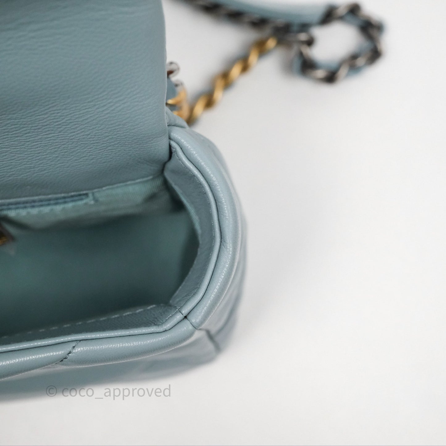 Chanel 19 Small Blue Mixed Hardware
