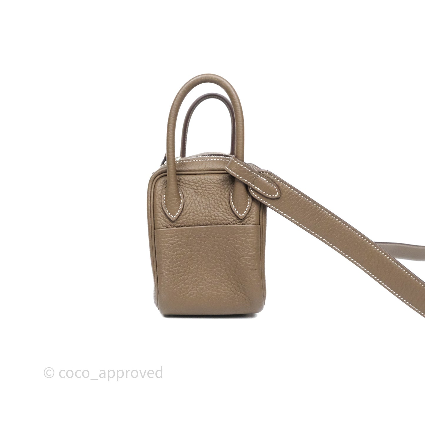 Hermès Mini Lindy 20 Etoupe 18 Clemence Palladium Hardware