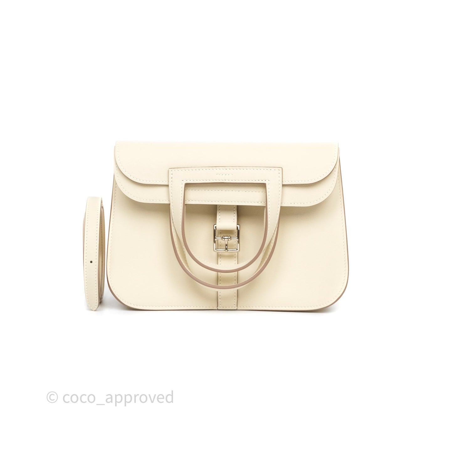 Hermès Halzan 22 Mini Craie 10 Swift Palladium Hardware