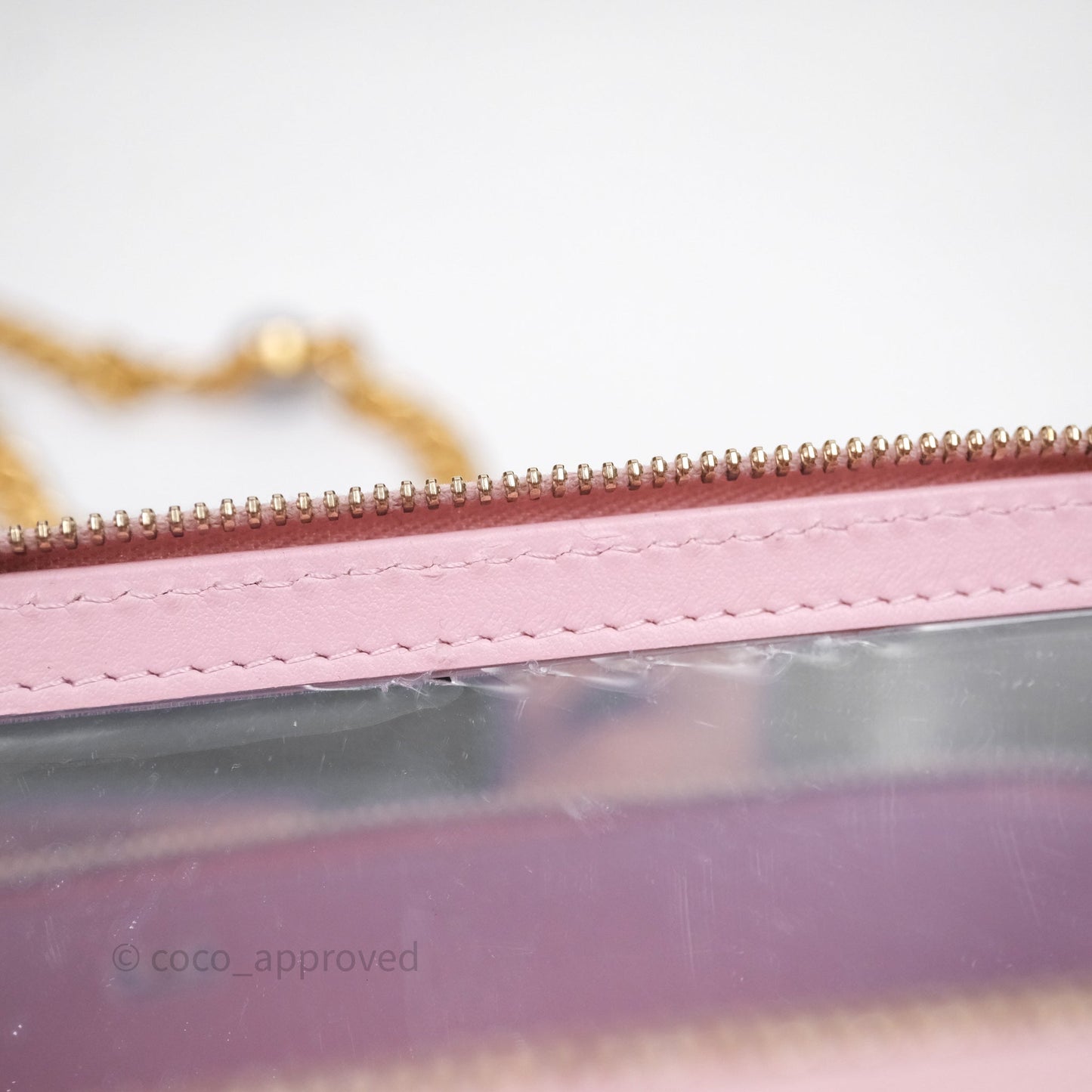 Chanel Vanity with Multicolor Resin Chain Pink Lambskin Aged Gold Hardware