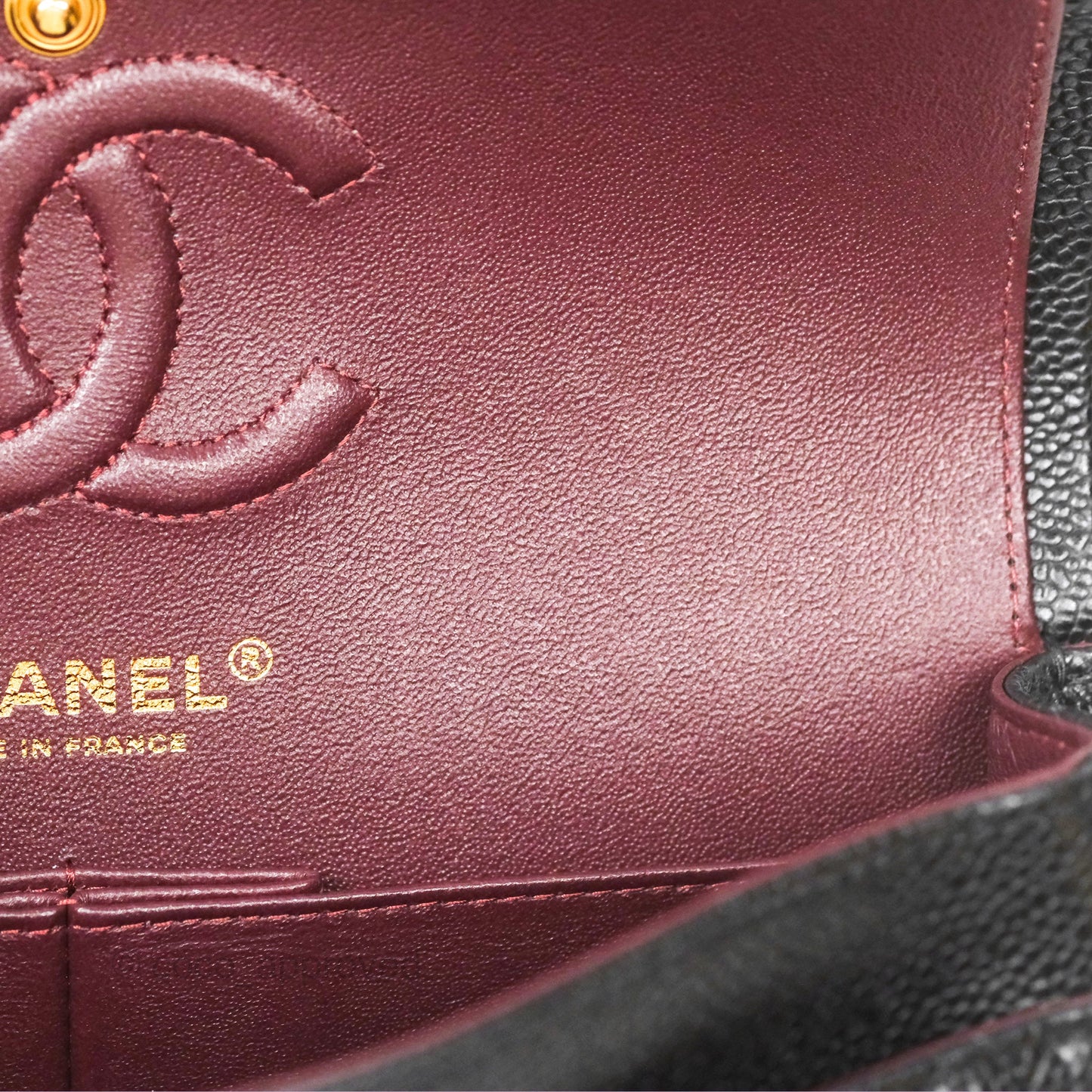 Chanel Small Classic Flap Quilted Black Caviar Gold Hardware
