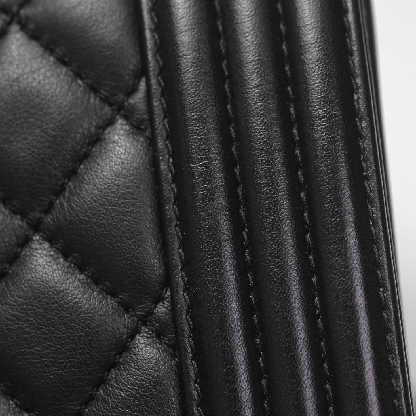 Chanel Small Boy Black Lambskin Ruthenium Hardware