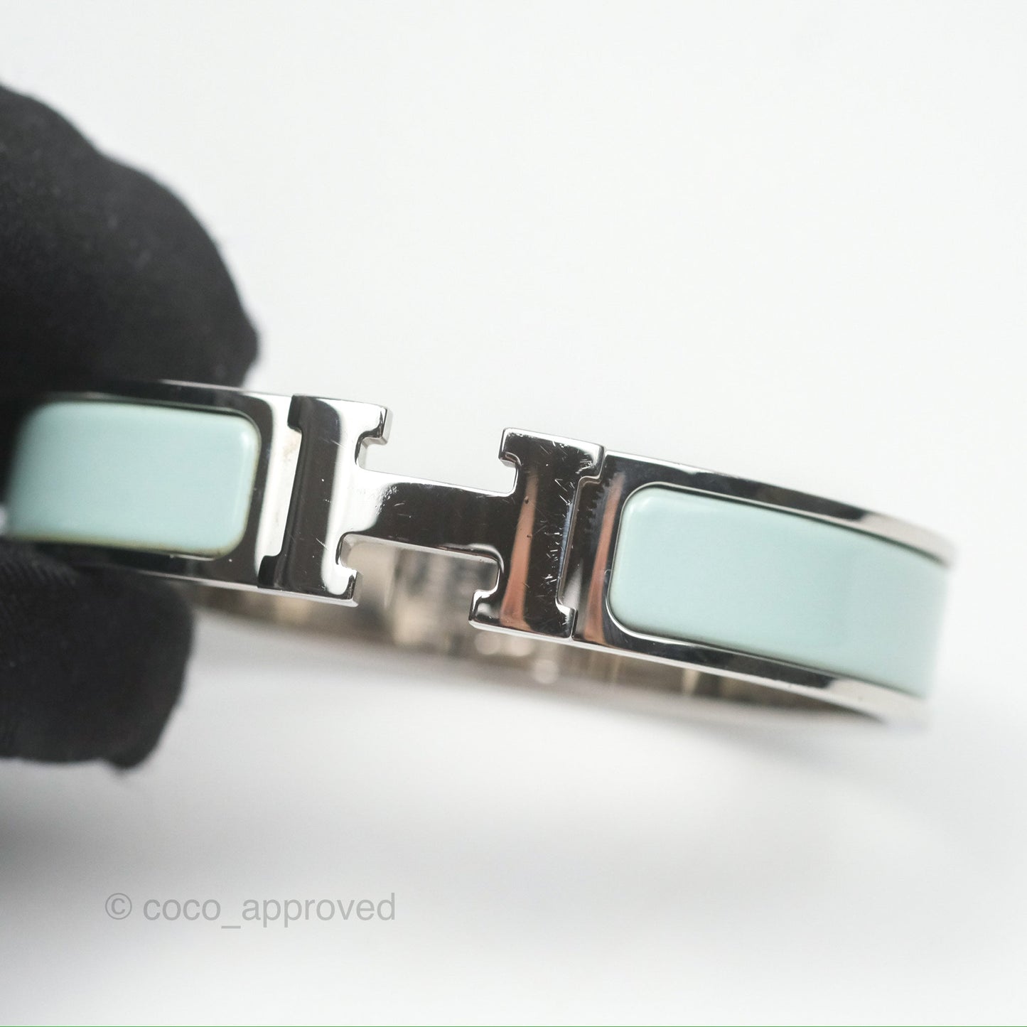 Hermès Clic H Bracelet Mint Palladium Hardware PM
