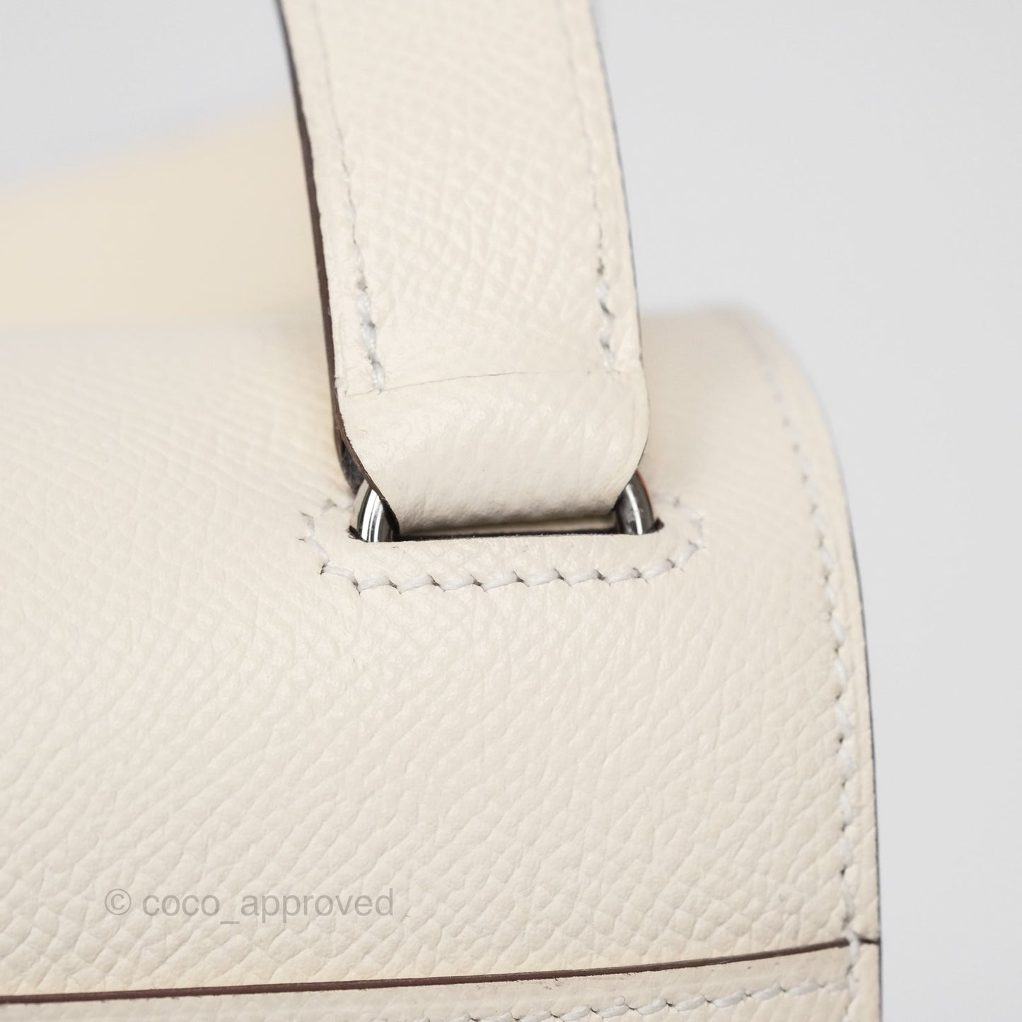 Hermès Della Cavalleria Mini Bag Nata I2 Epsom Palladium Hardware