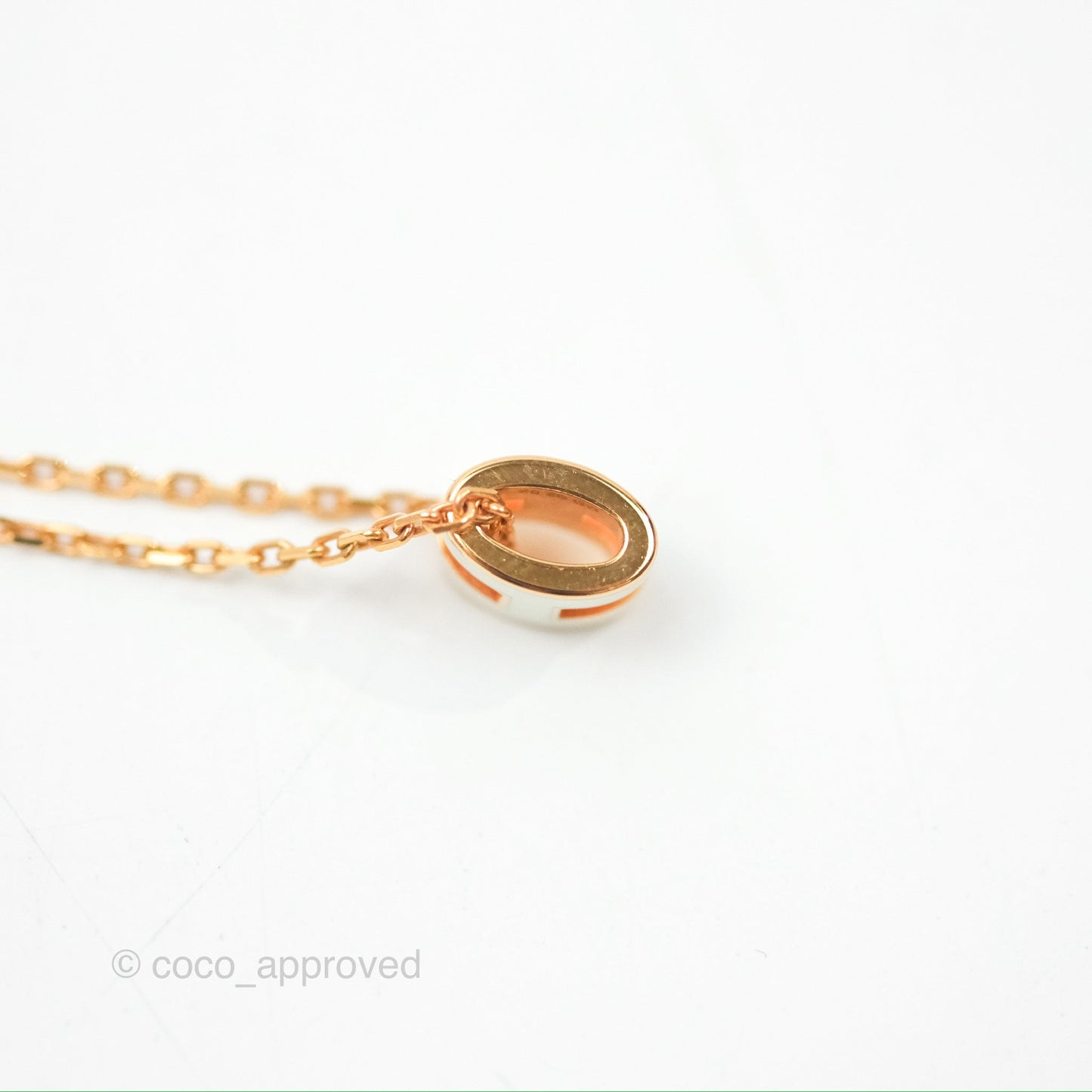 Hermès Mini Pop H Pendant Necklace Vert Fizz Rose Gold Hardware