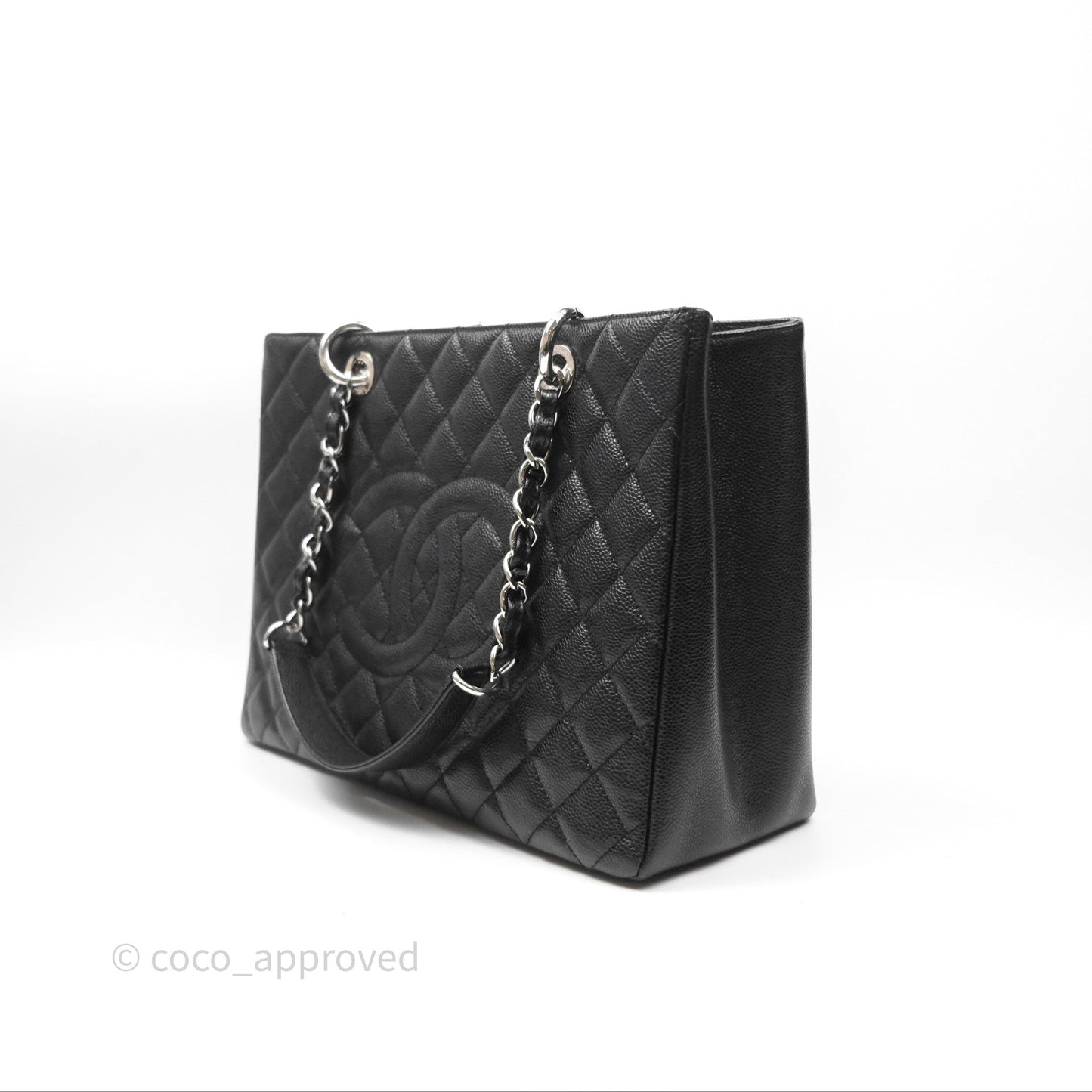 Chanel GST Black Caviar Silver Hardware