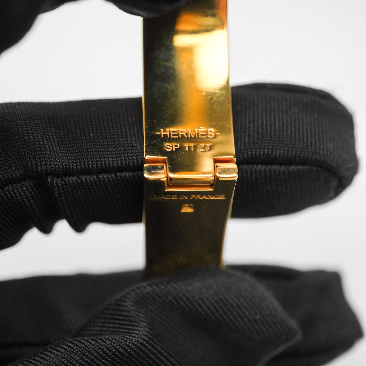 Hermès Clic H Bracelet White Gold Hardware PM