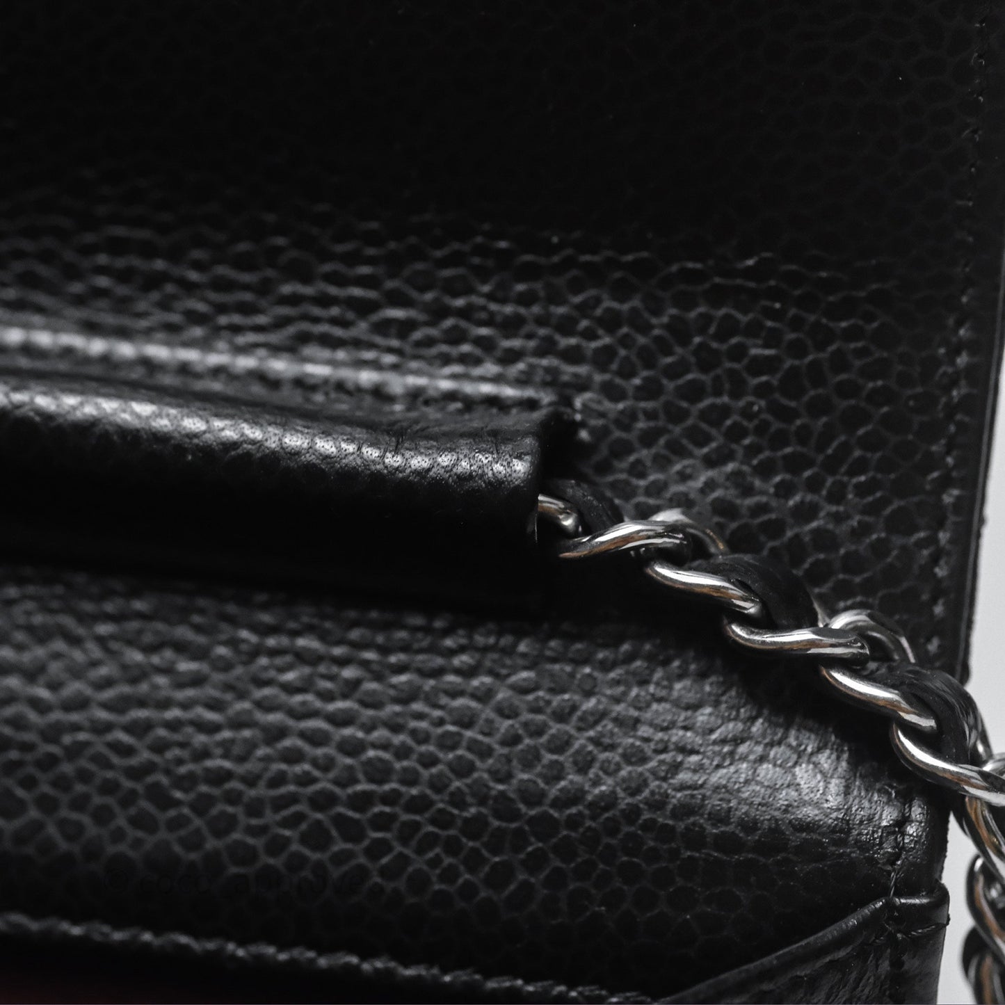 Chanel Quilted WOC Black Caviar Silver Hardware