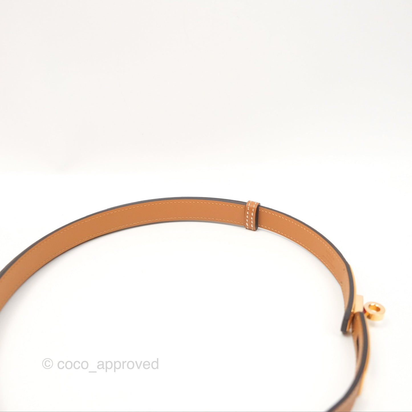 Hermès Kelly Buckle Belt Gold Epsom Rose Gold Hardware