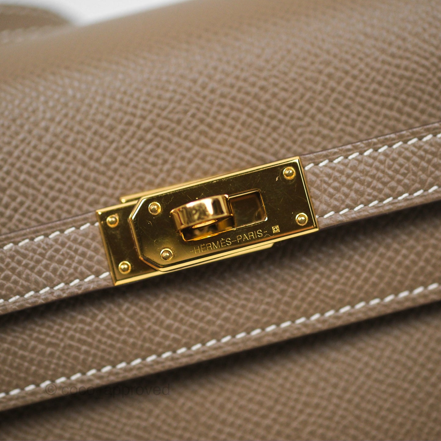 Hermès Kelly To Go Wallet Etoupe 18 Epsom Gold Hardware