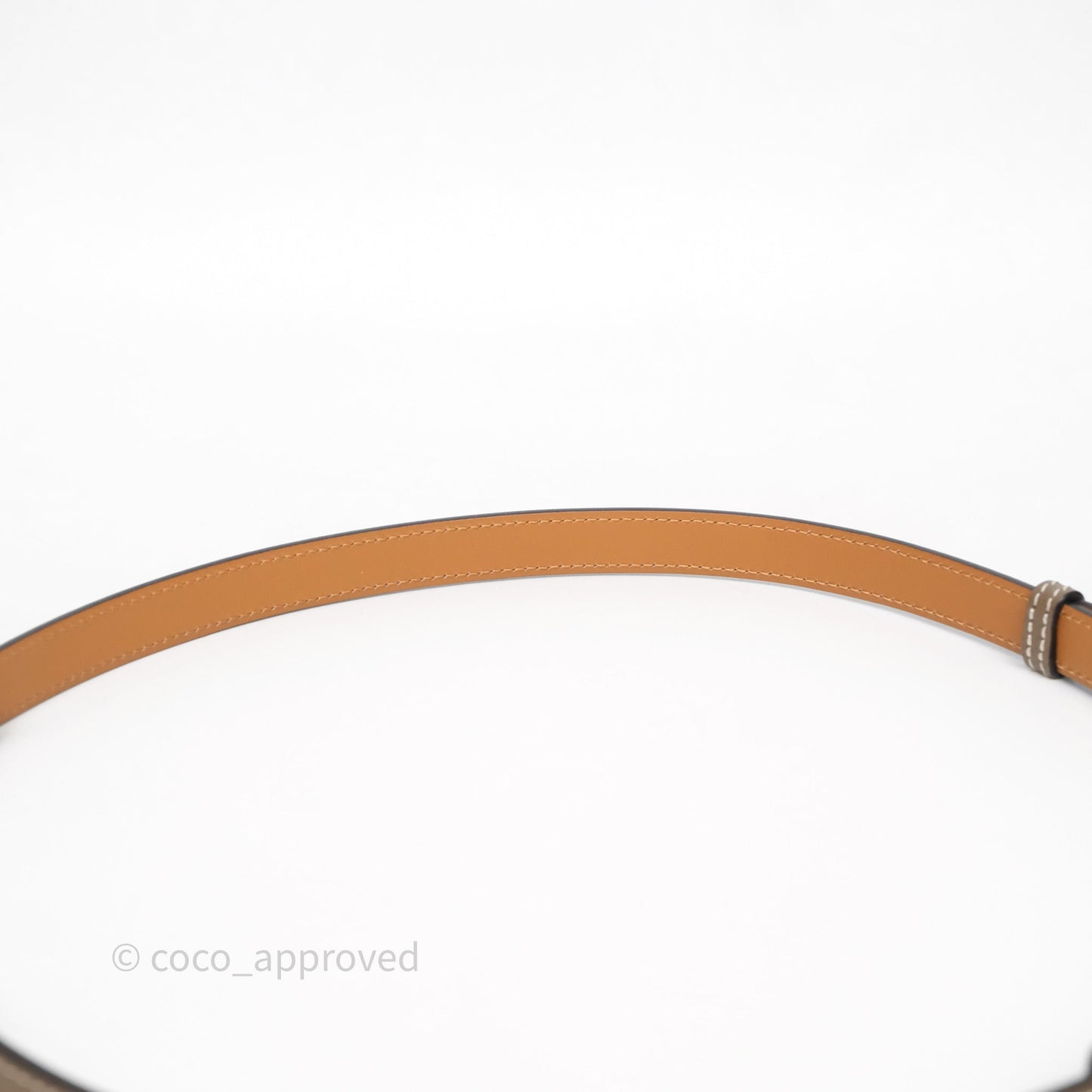 Hermès Kelly Buckle Belt Etoupe 18 Epsom Rose Gold Hardware