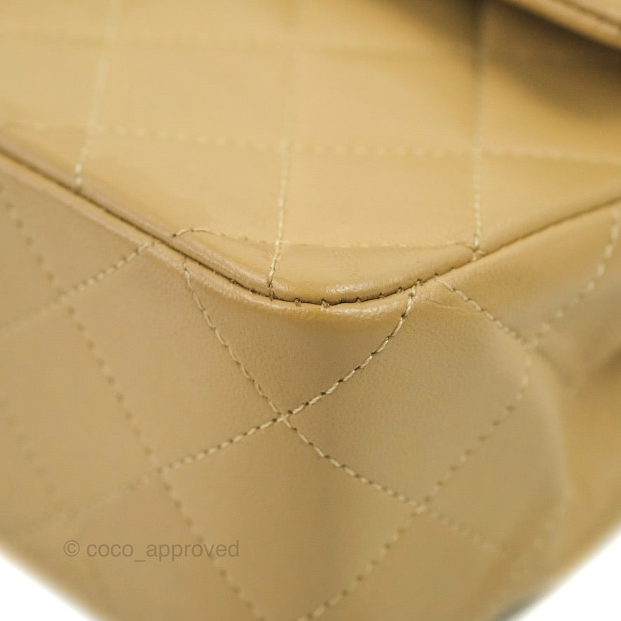 Chanel Classic Vintage Small Flap Dark Beige Lambskin 24K Gold Hardware