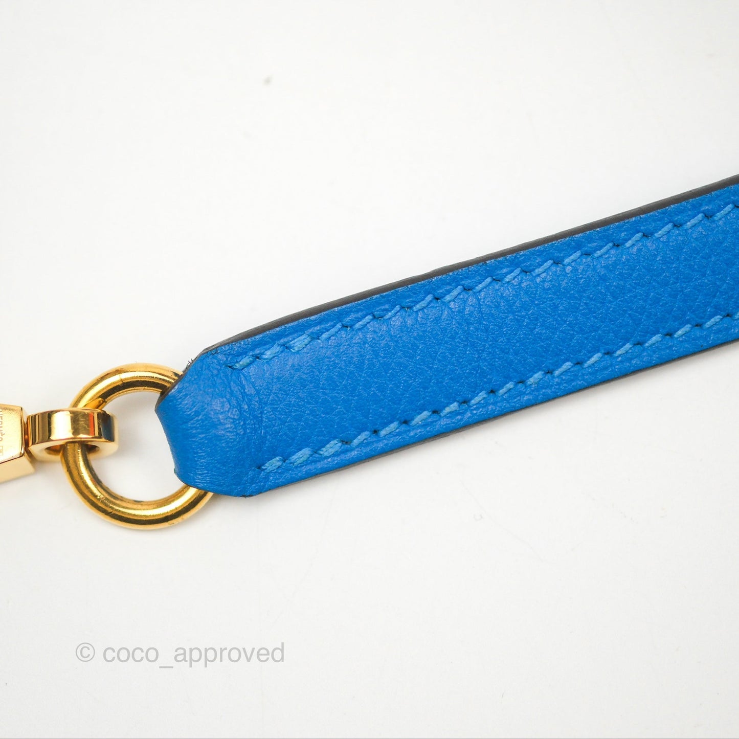 Hermès Retourne Kelly 28 Blue Evercolor Gold Hardware