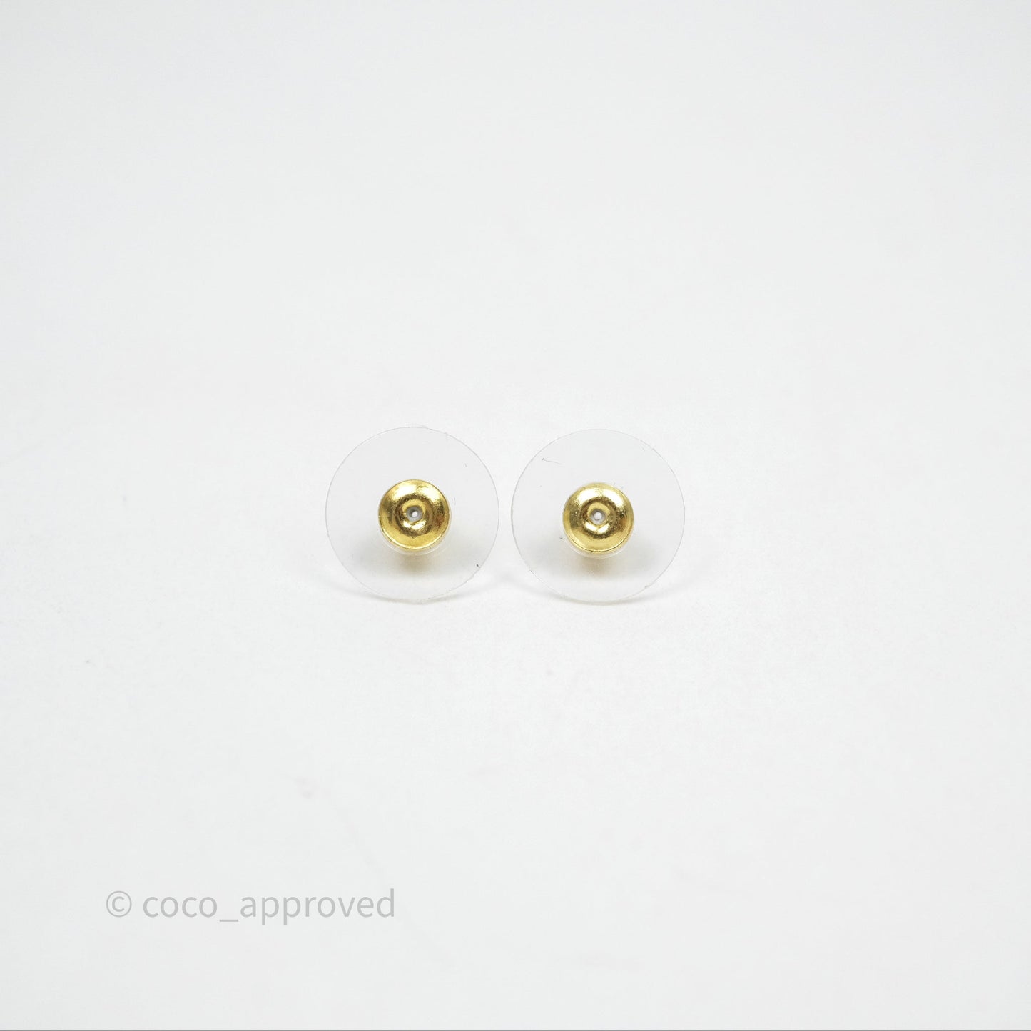 Chanel Crystal Drop CC Star Earrings Gold Tone 25P