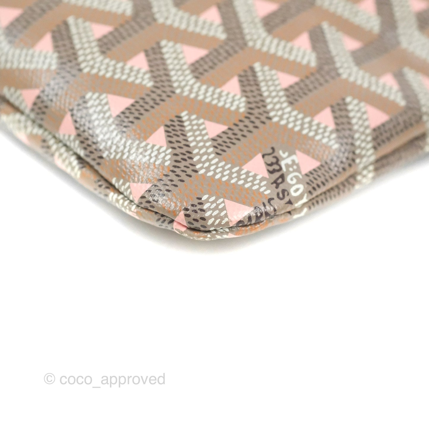 Goyard Poitiers Goyardine Claire-Voie Grege Canvas Rose Poudre
