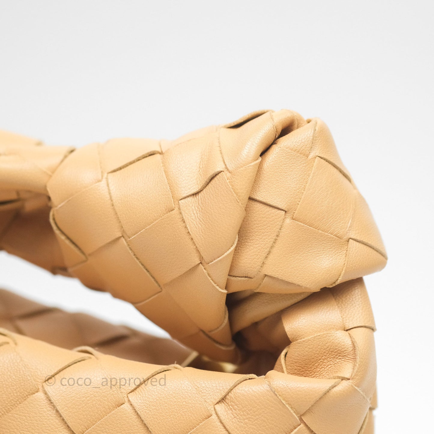 Bottega Veneta Mini Jodie Bag Intrecciato Almond Lambskin