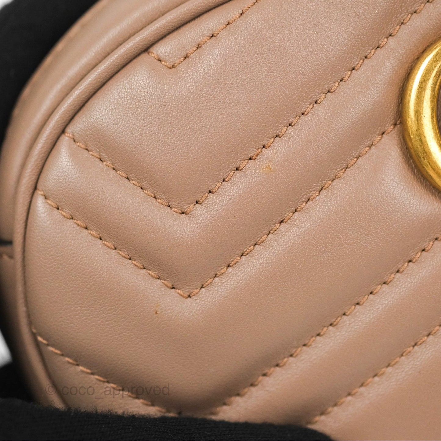Gucci GG Marmont Matelassé Oval Belt Bag Dusty Pink
