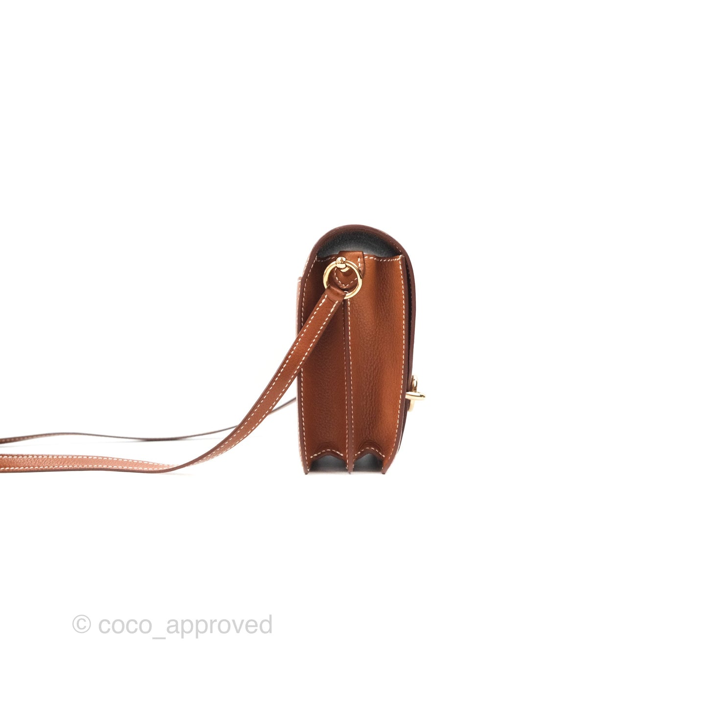 Hermès Roulis Mini 18 Fauve Barenia Gold Hardware
