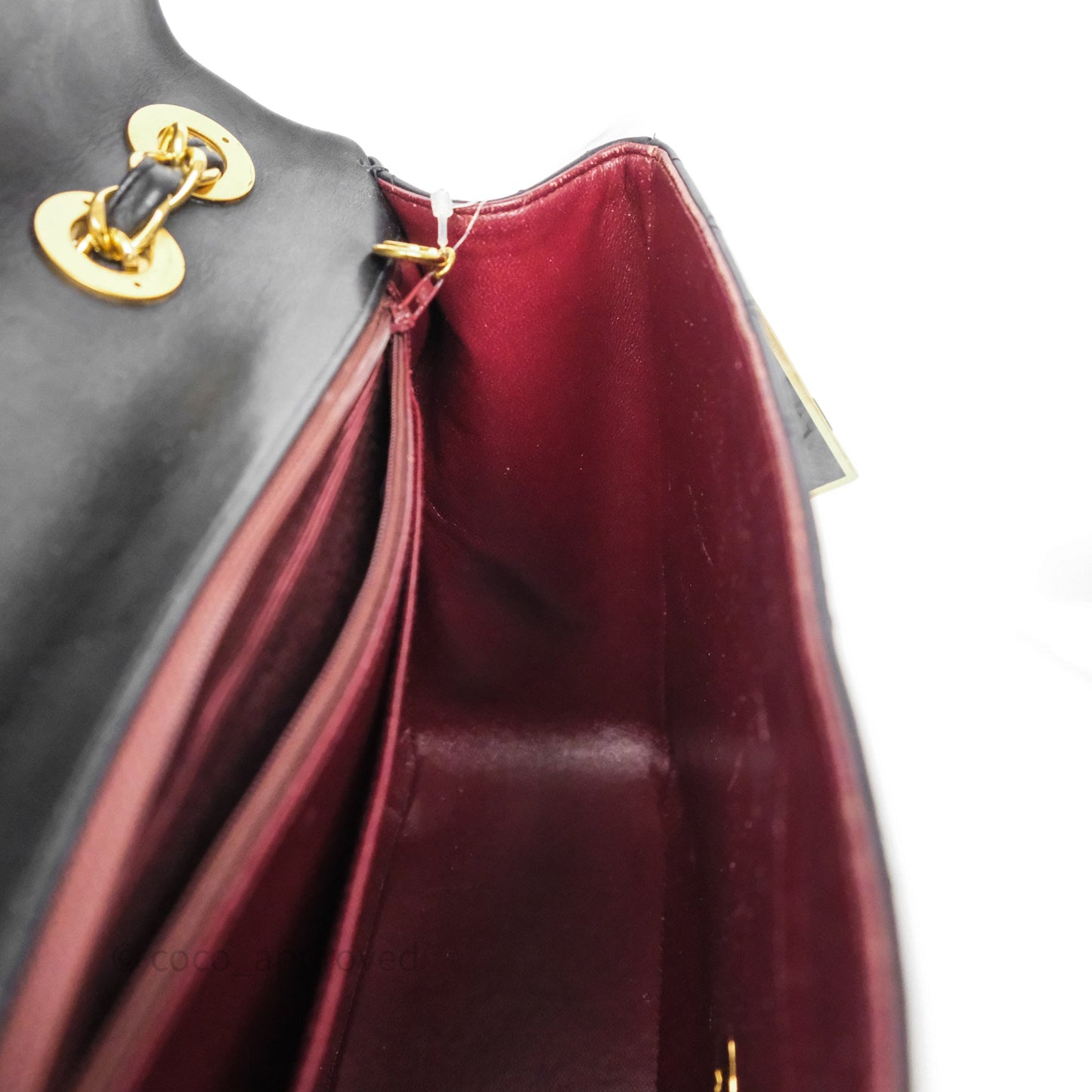 Chanel Vintage XL Jumbo Single Flap Black Lambskin 24K Gold Hardware