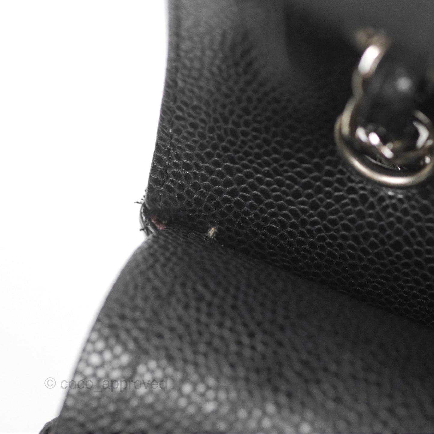 Chanel Quilted Maxi Double Flap Black Caviar Silver Hardware