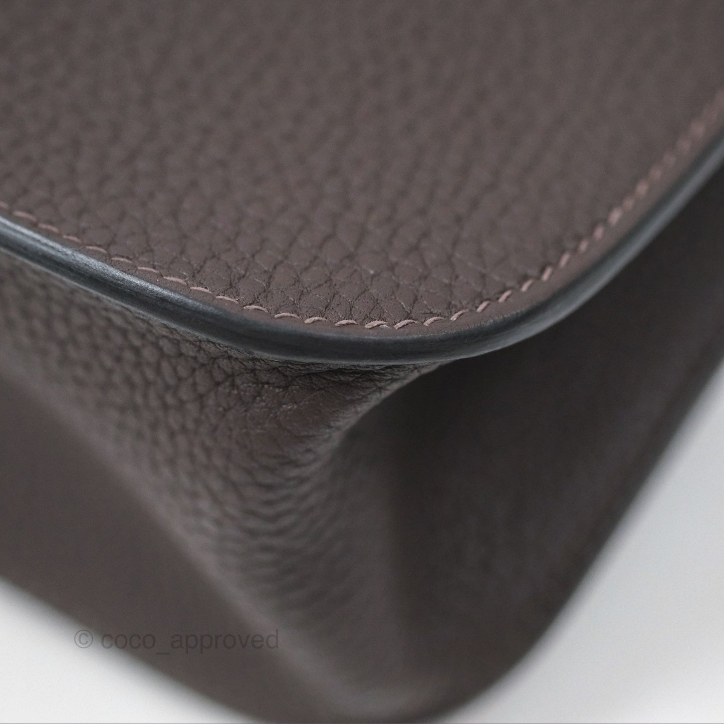Hermès Halzan 25 Macassar 3S/ Bleu Zanzibar B3 Clemence Gold Hardware