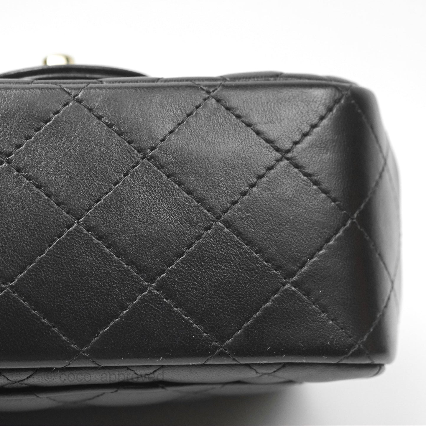 Chanel Mini Square Black Lambskin Gold Hardware