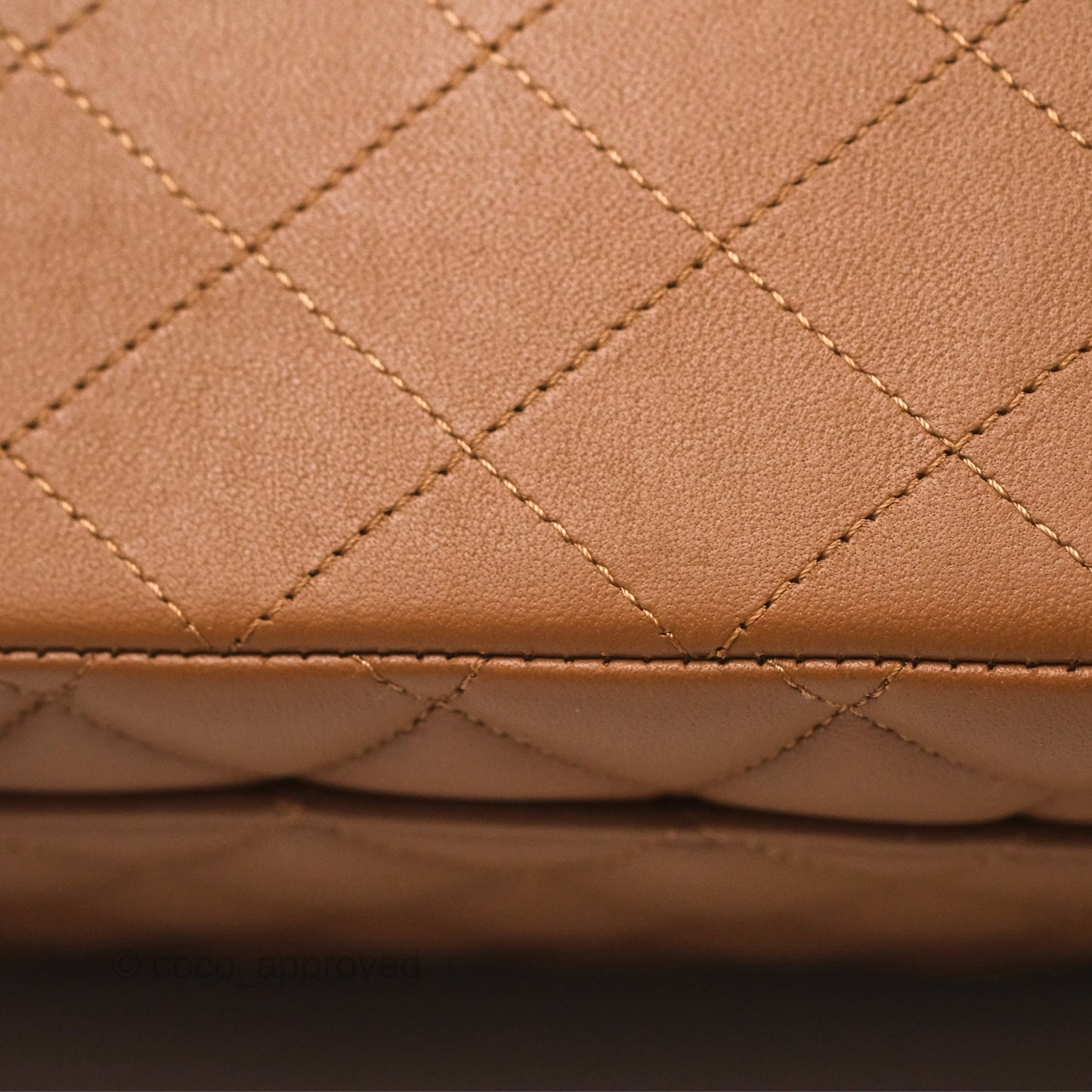 Chanel Classic M/L Medium Flap Quilted Brown Lambskin Gold Hardware