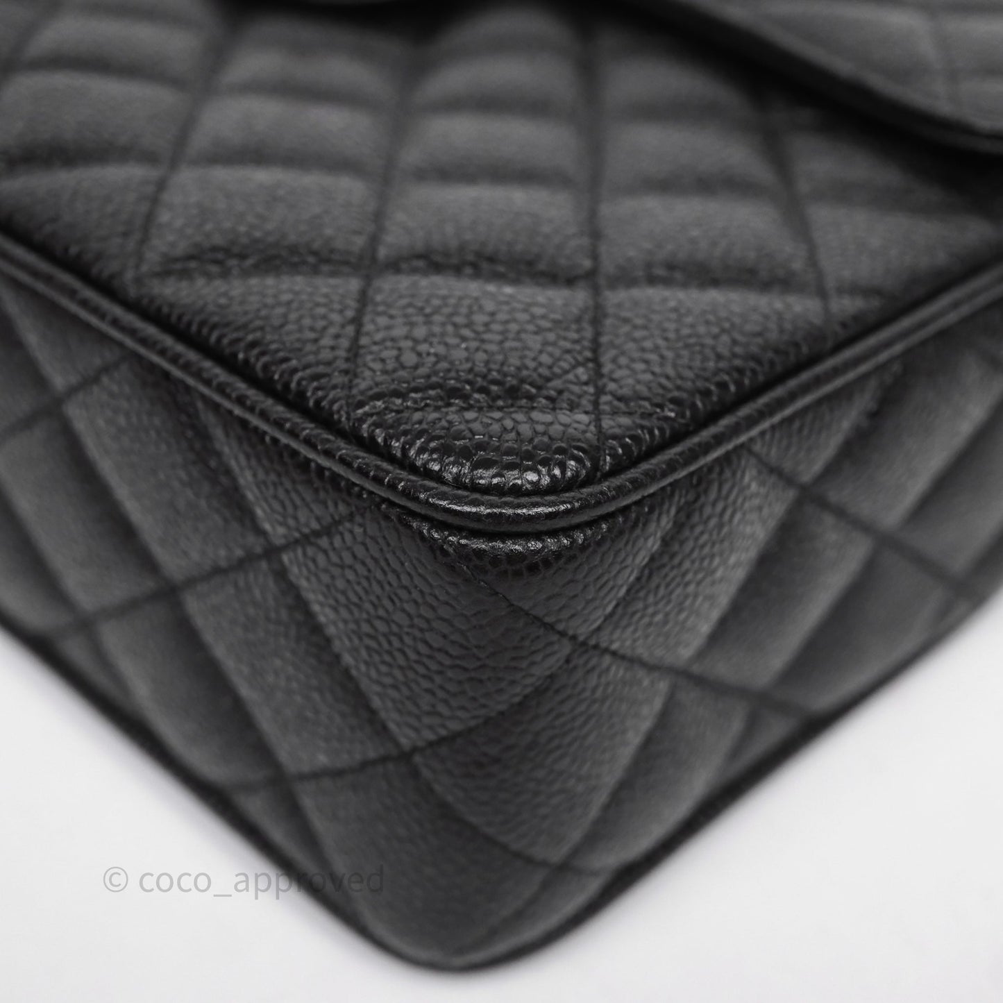 Chanel Vintage Camera Bag Coco Crush Black Caviar Gold Hardware