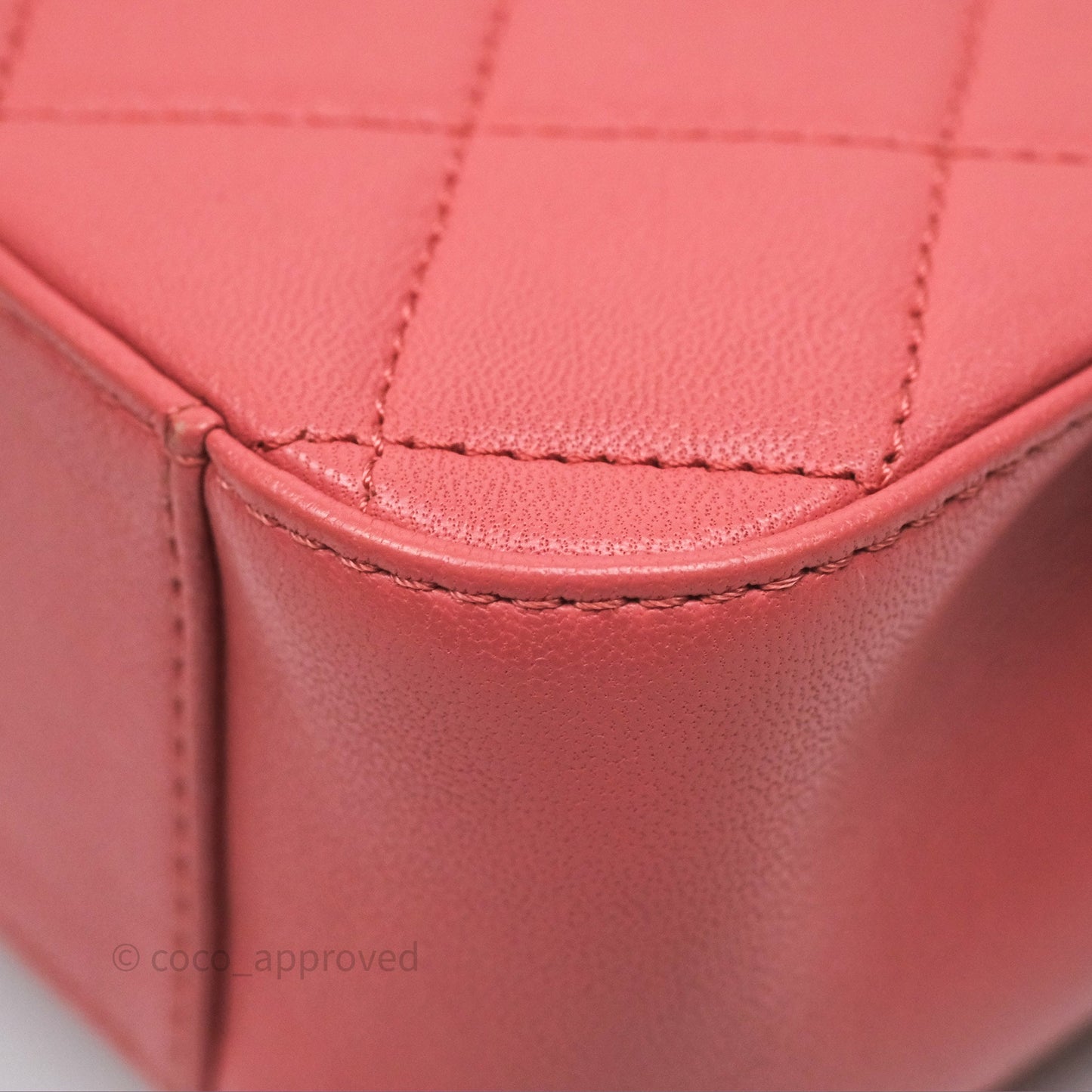 Chanel Quilted Small Chain Infinity Handle Bag Pink Lambskin Aged Gold Hardware