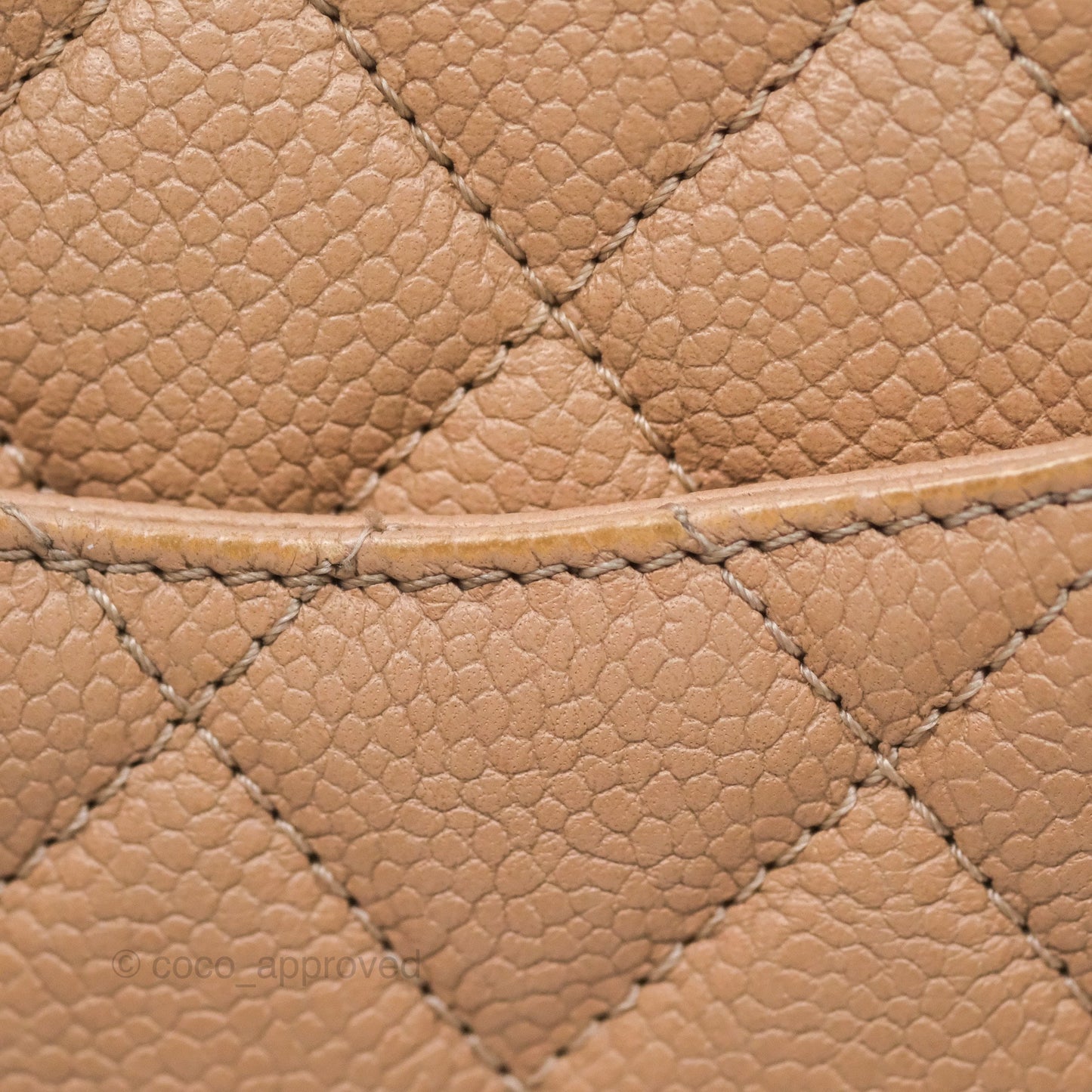 Chanel Small CC Filigree Flap Quilted Beige Black Caviar
