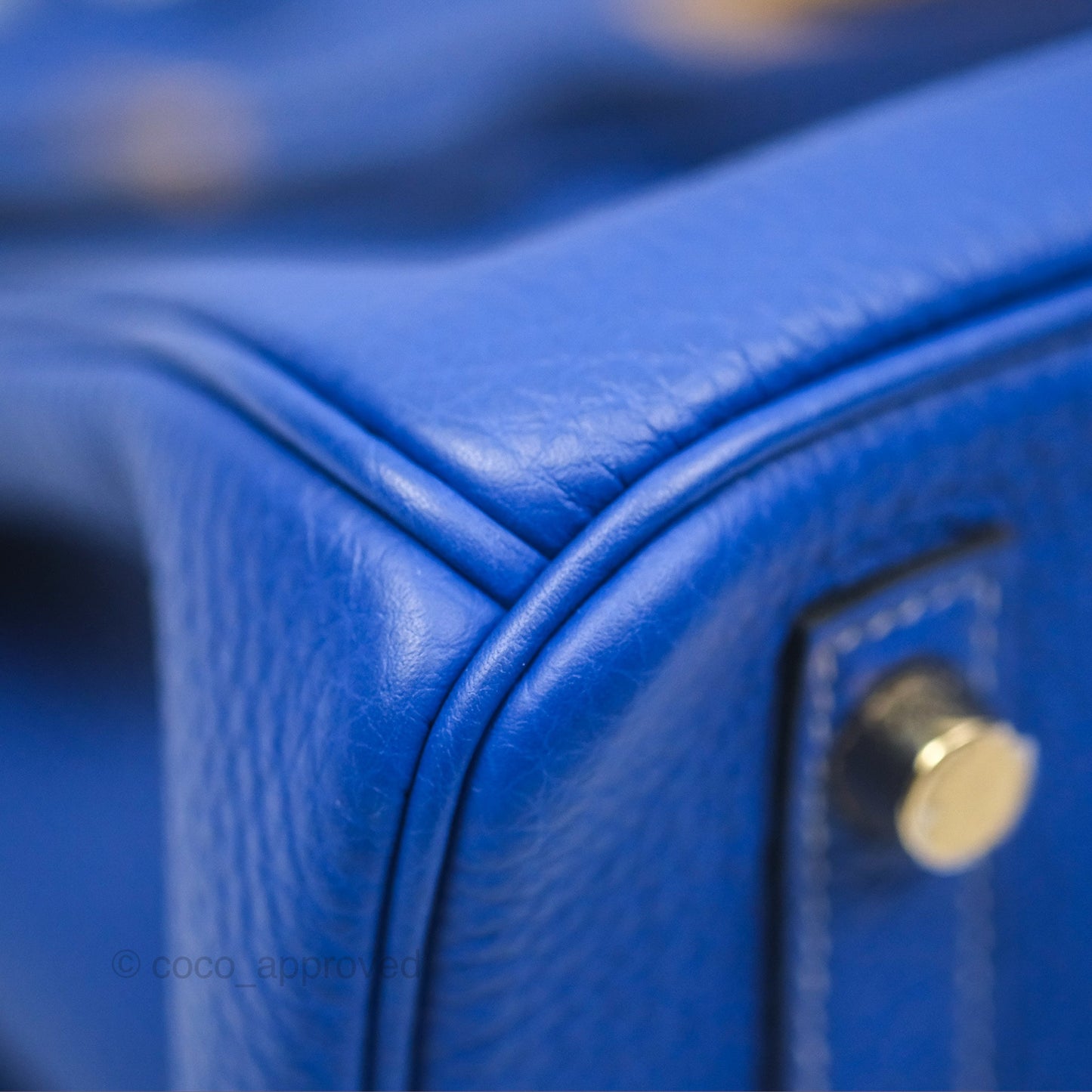 Hermès Birkin 30 Retourne HSS Blue Gris Clemence Brushed Gold Hardware