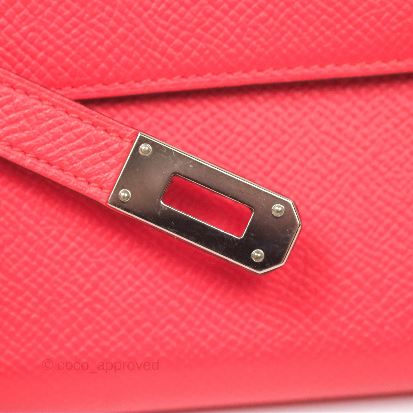 Hermès Kelly Wallet Pink Epsom Palladium Hardware