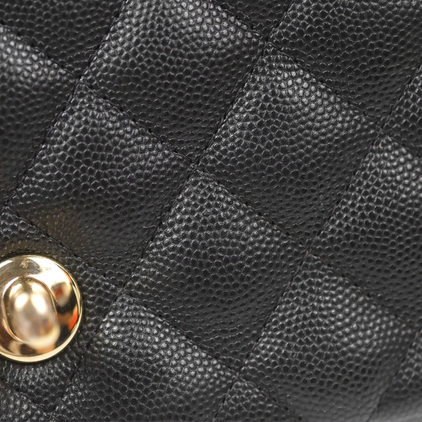 Chanel Quilted Mini Rectangular Black Caviar Gold Hardware 17B