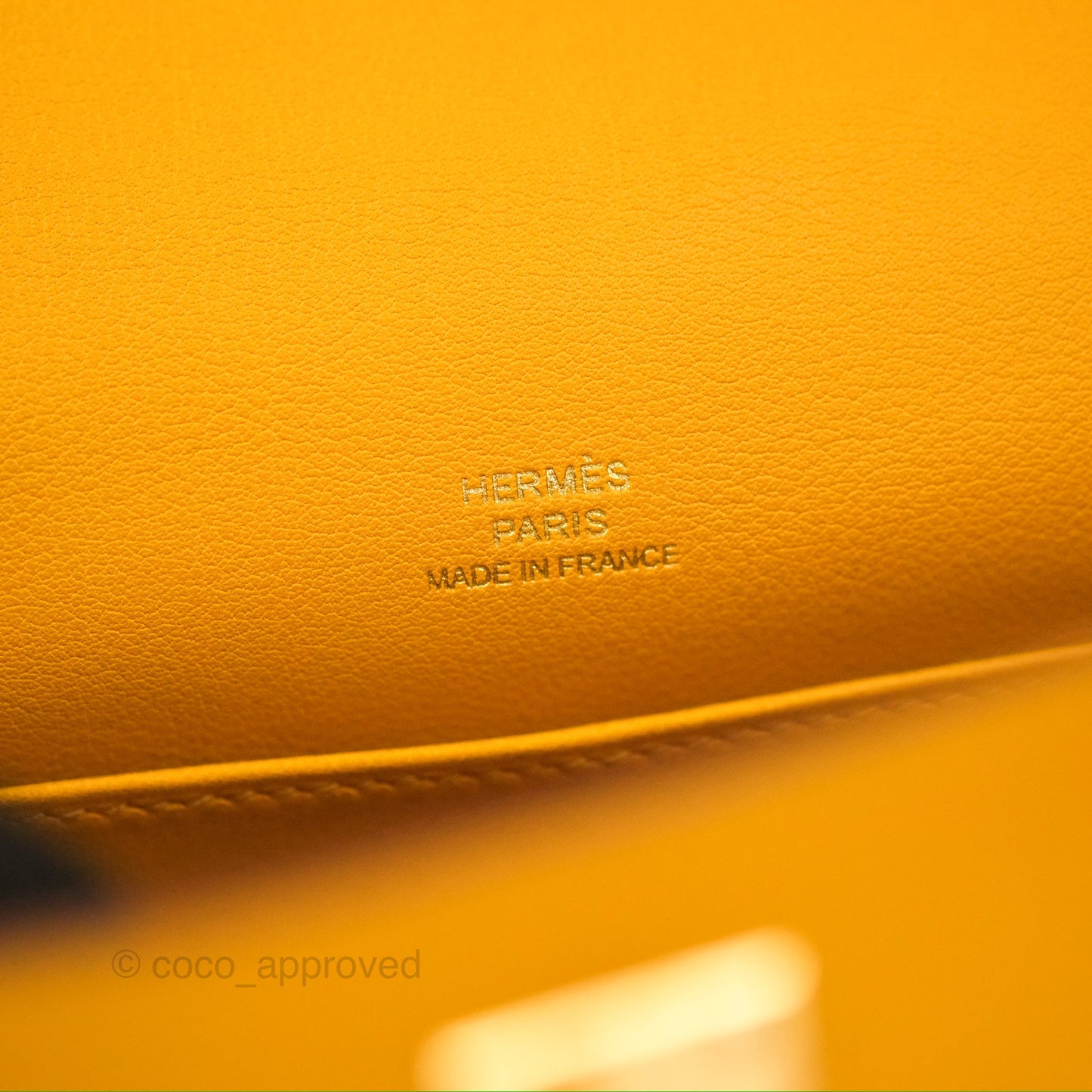 Hermès Kelly Mini Pochette Jaune Ambre Swift Gold Hardware