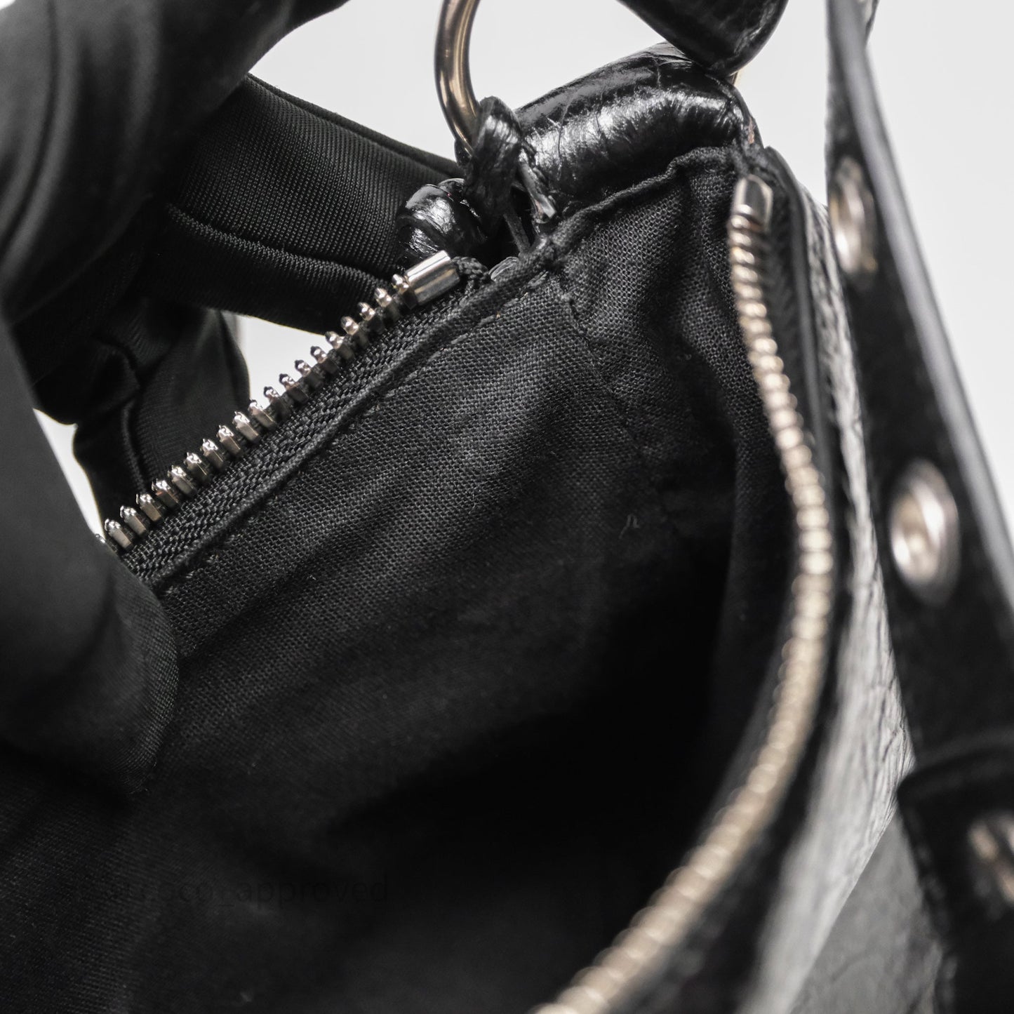 Balenciaga Le Cagole Shoulder Bag Black Calfskin Silver Hardware
