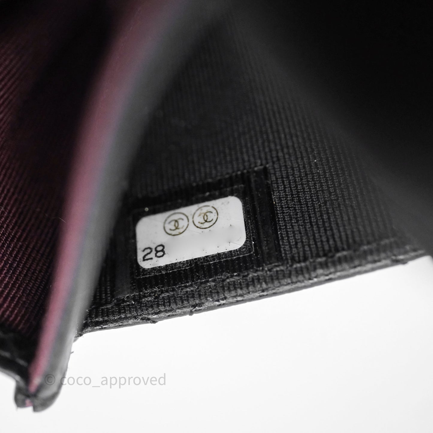 Chanel Quilted Flap Card Holder Black Caviar Silver Hardware