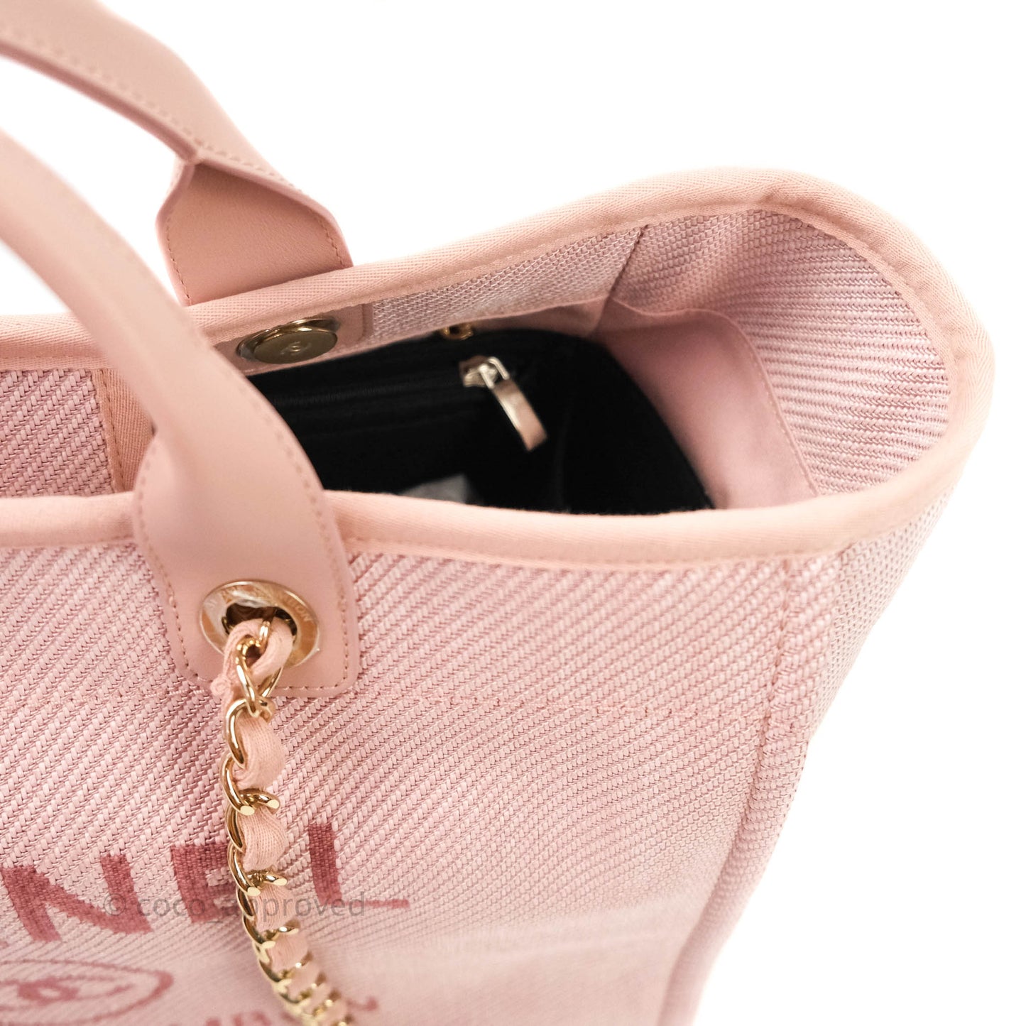 Chanel Large Deauville Pink Canvas 20A