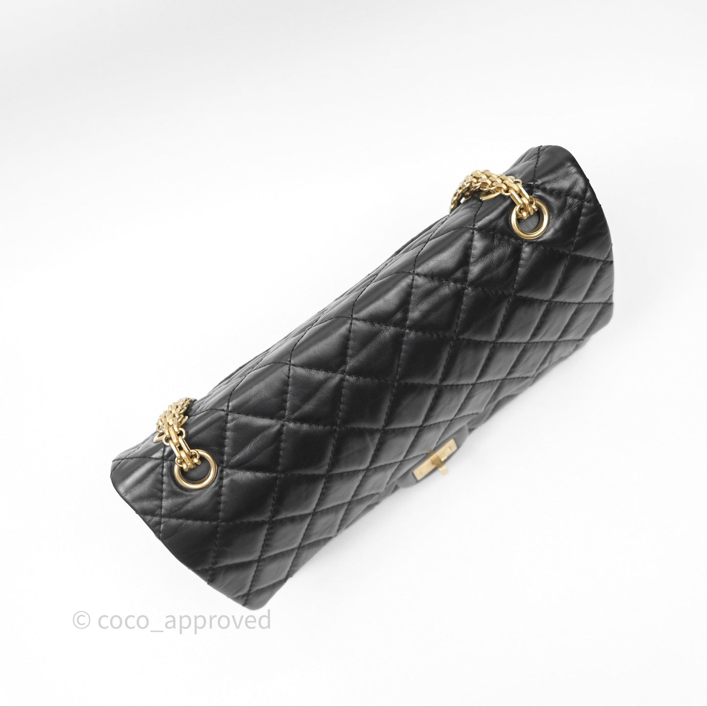 Chanel Quilted Reissue 226 Aged Calfskin Black Gold Hardware