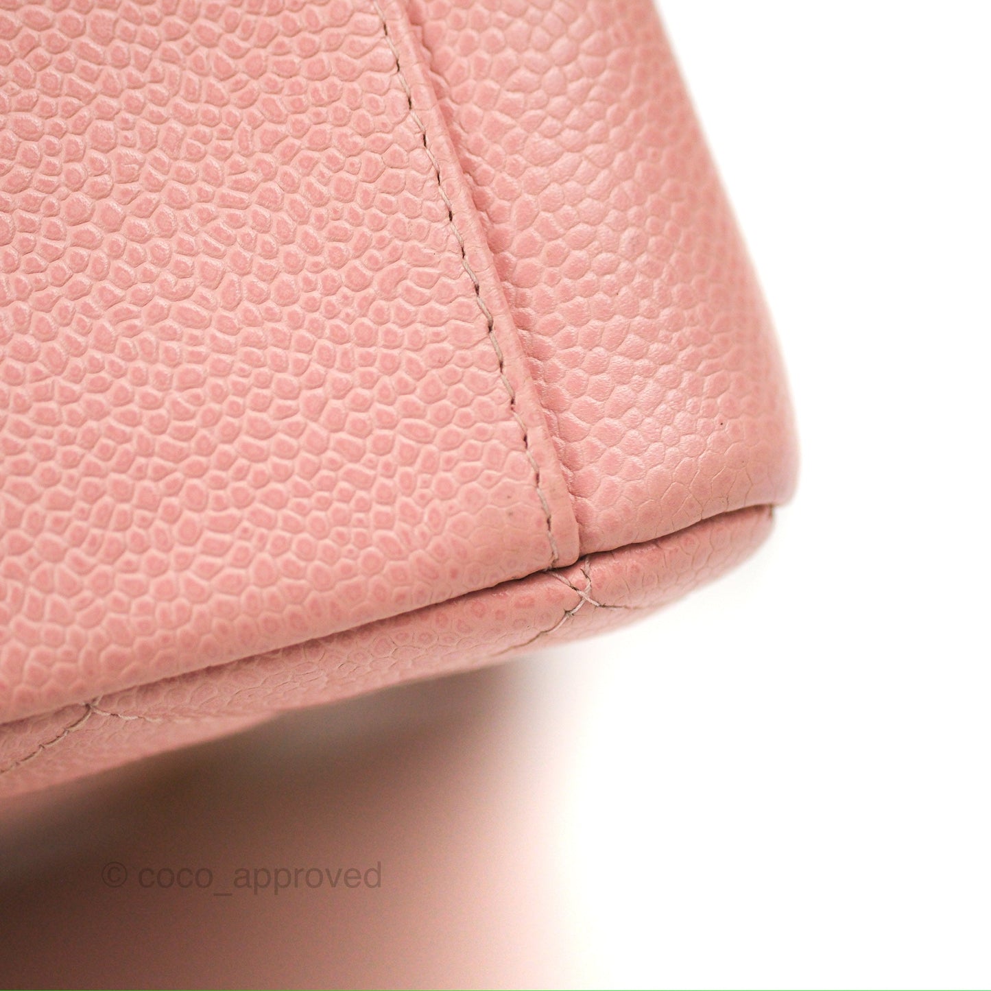 Chanel Quilted Petit Shopping Tote PST Sakura Pink Caviar Gold Hardware