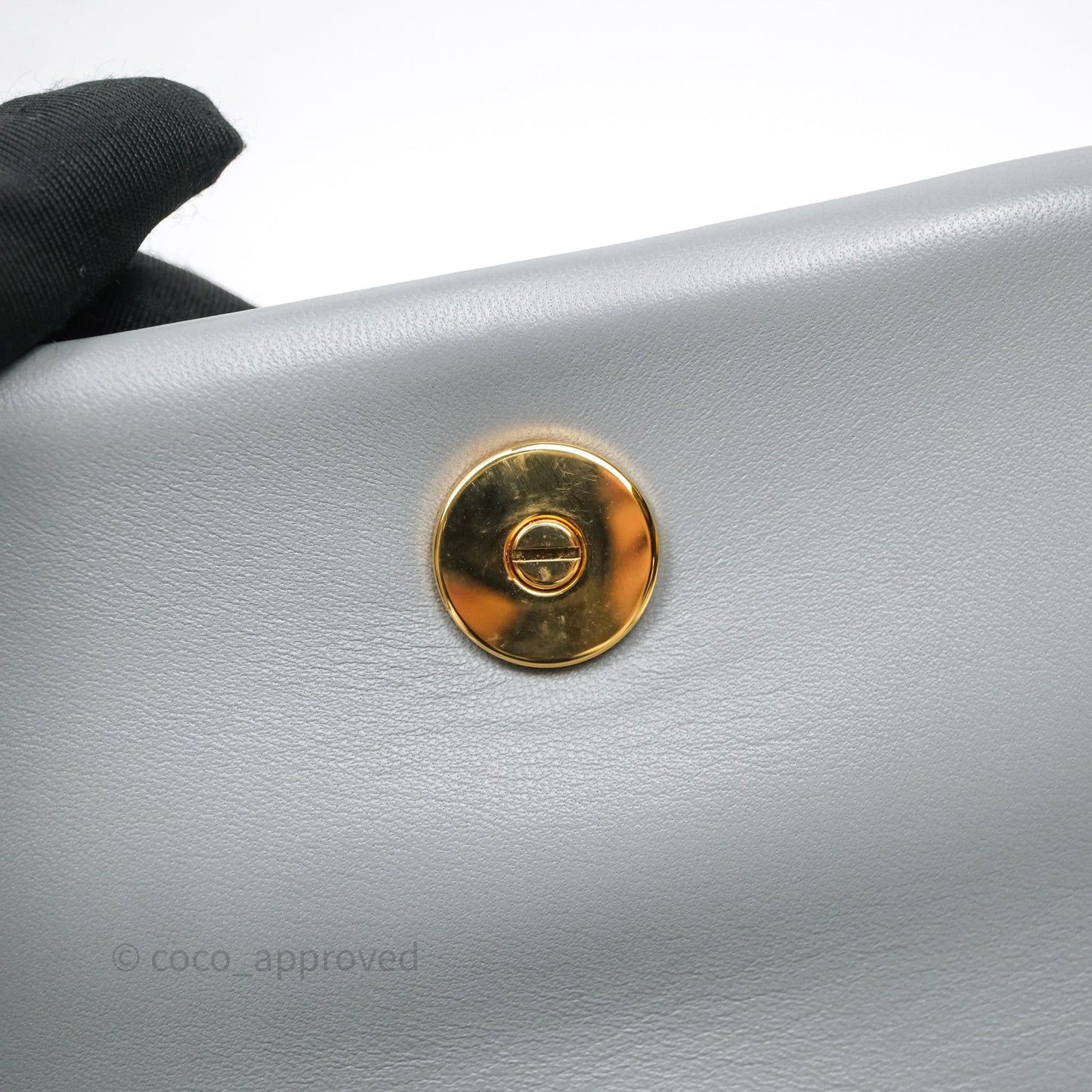 Christian Dior Mini Caro Bag Grey Macrocannage