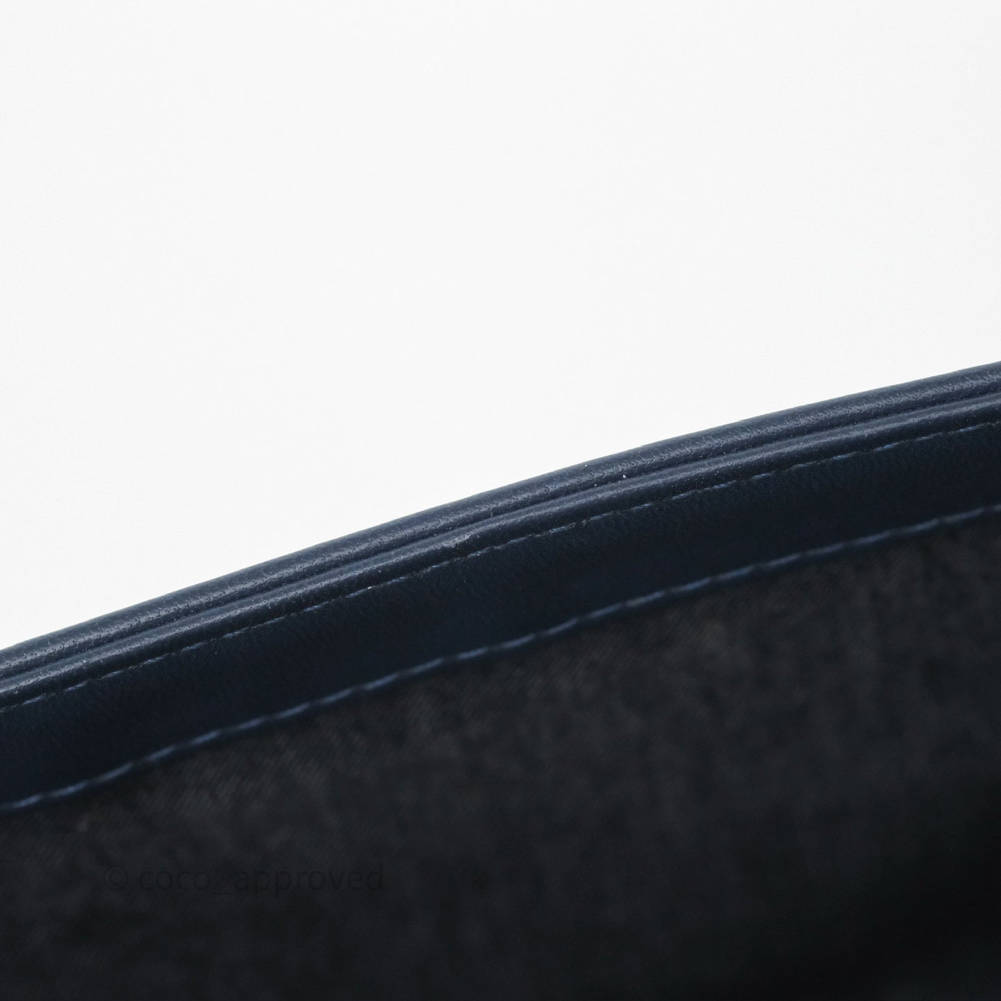 Chanel CC Mania Flap Bag Navy Lambskin Gold Hardware
