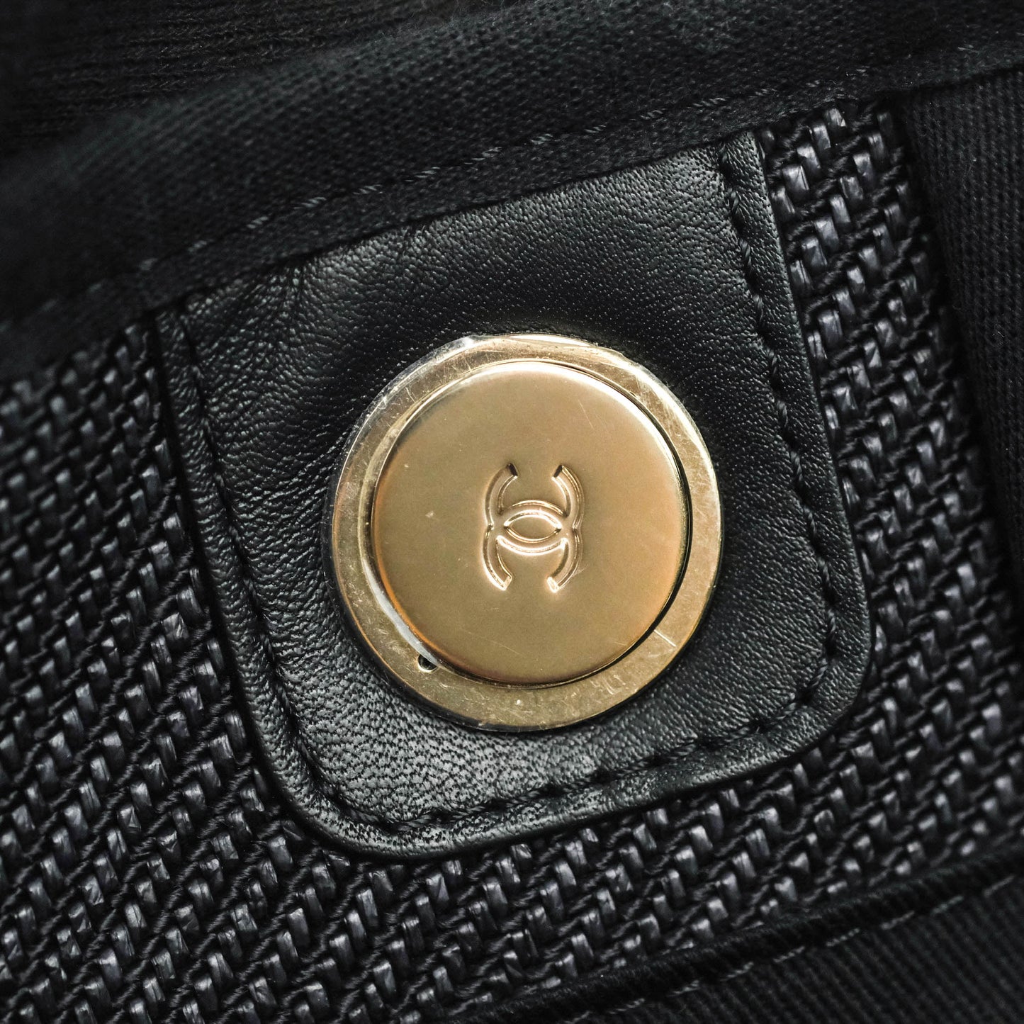 Chanel Large Deauville Charcoal Grey Canvas