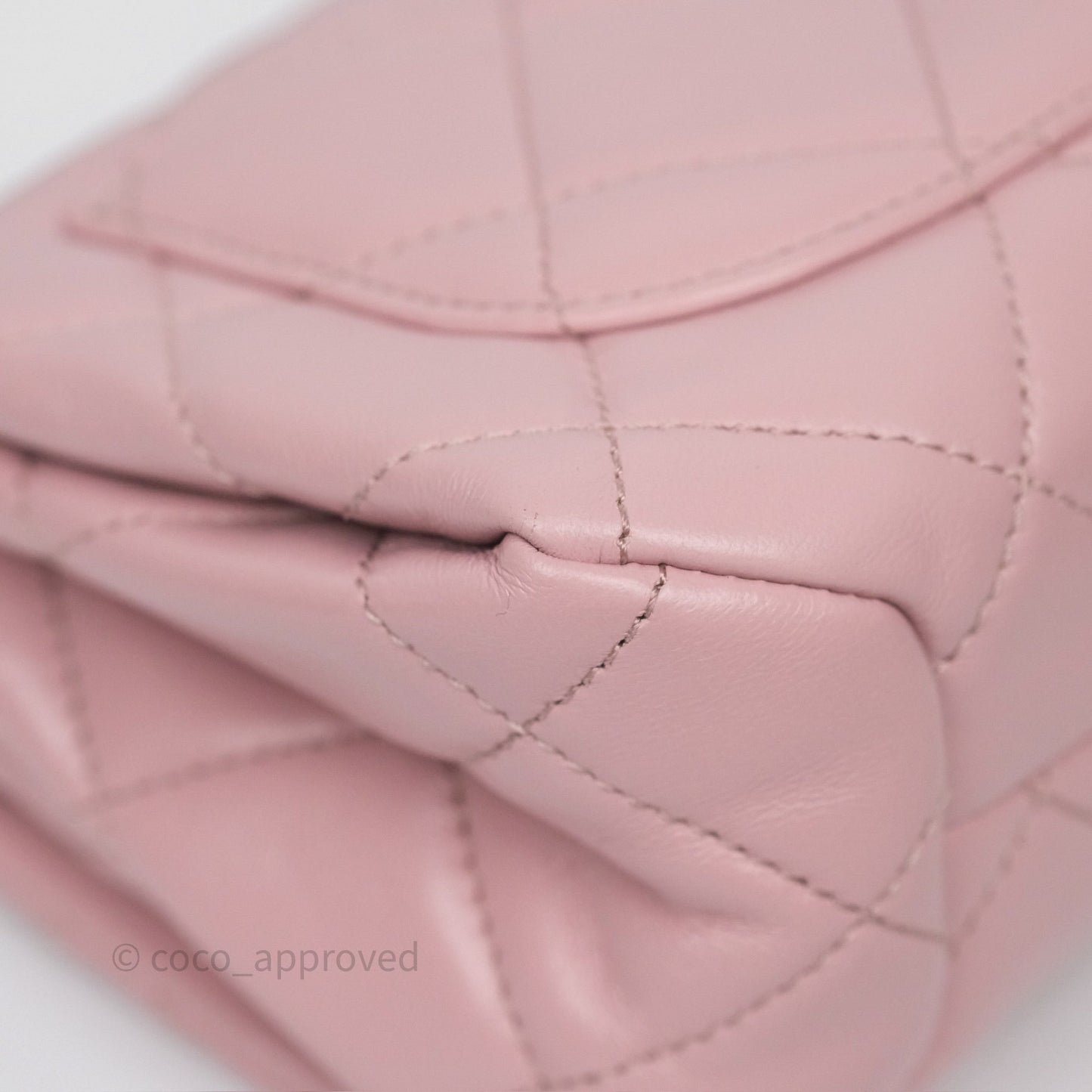 Chanel Mini Color Match Flap Quilted Pink Lambskin Aged Gold Hardware
