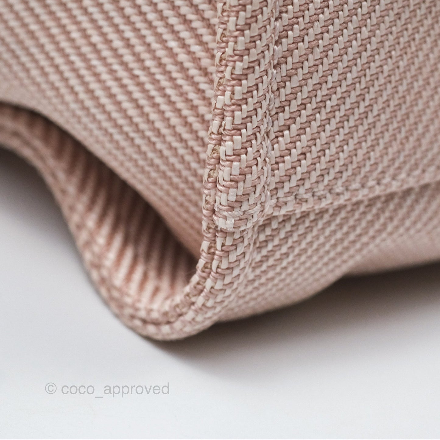 Chanel Medium Deauville Pink Canvas Gold Hardware