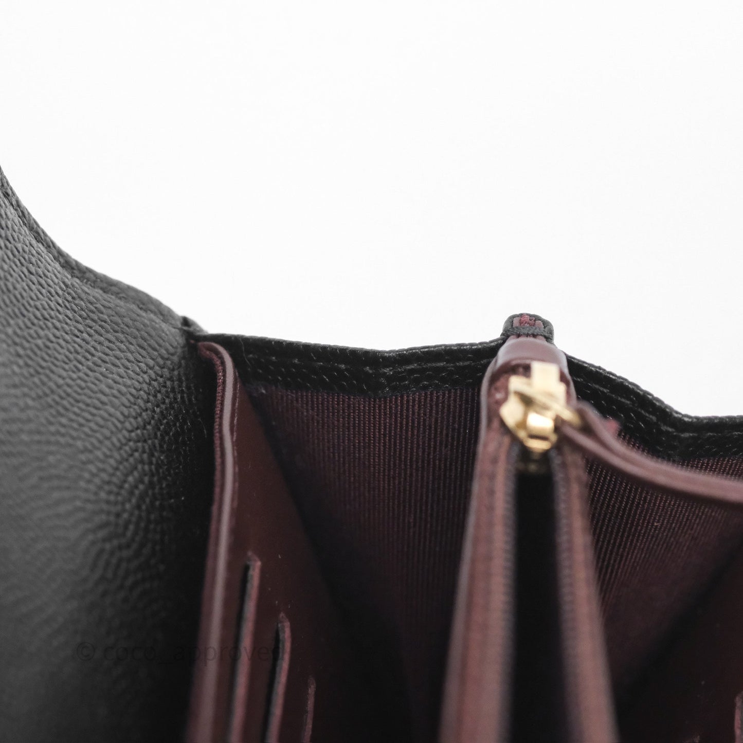 Chanel Classic Medium Flap Wallet Quilted Black Caviar Gold Hardware