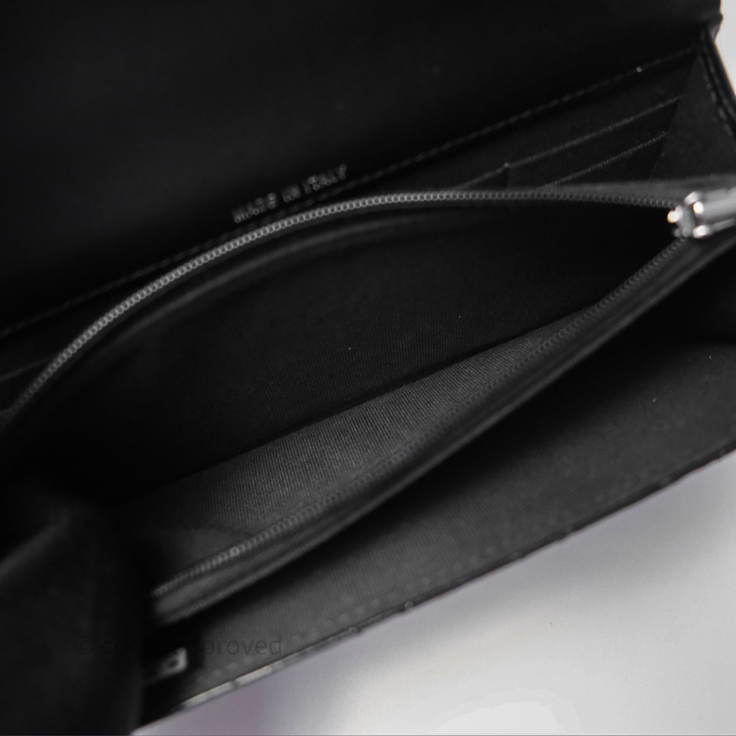 Chanel Mini Crystal Top Handle Wallet On Chain WOC Black Calfskin Gun Metal Hardware 23K