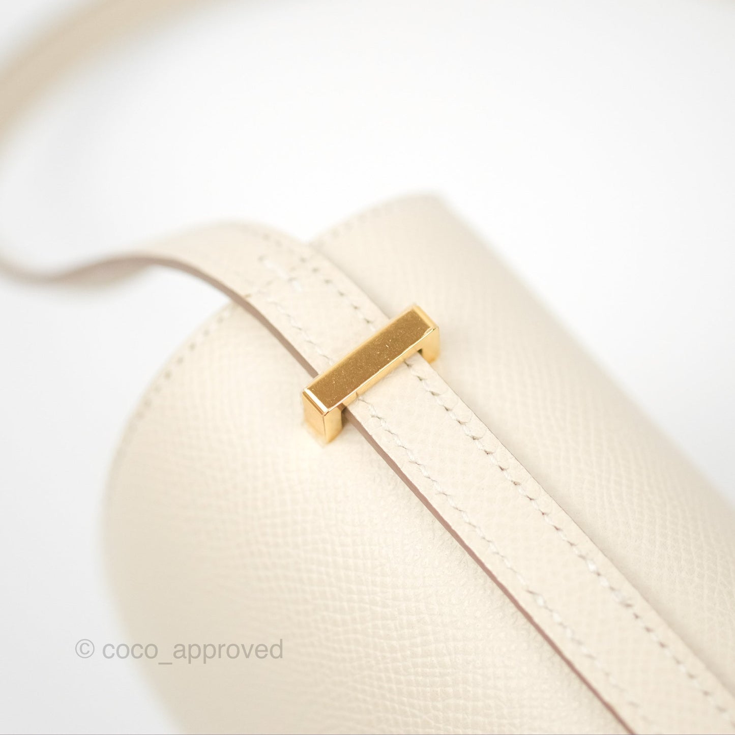 Hermès Constance Mini 18cm Craie Epsom Gold Hardware