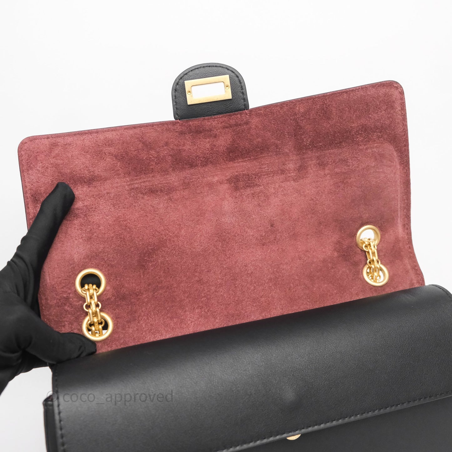 Chanel Paris-Hamburg Charm Nude Reissue 2.55 Medallion Flap 226 Black Calfskin
