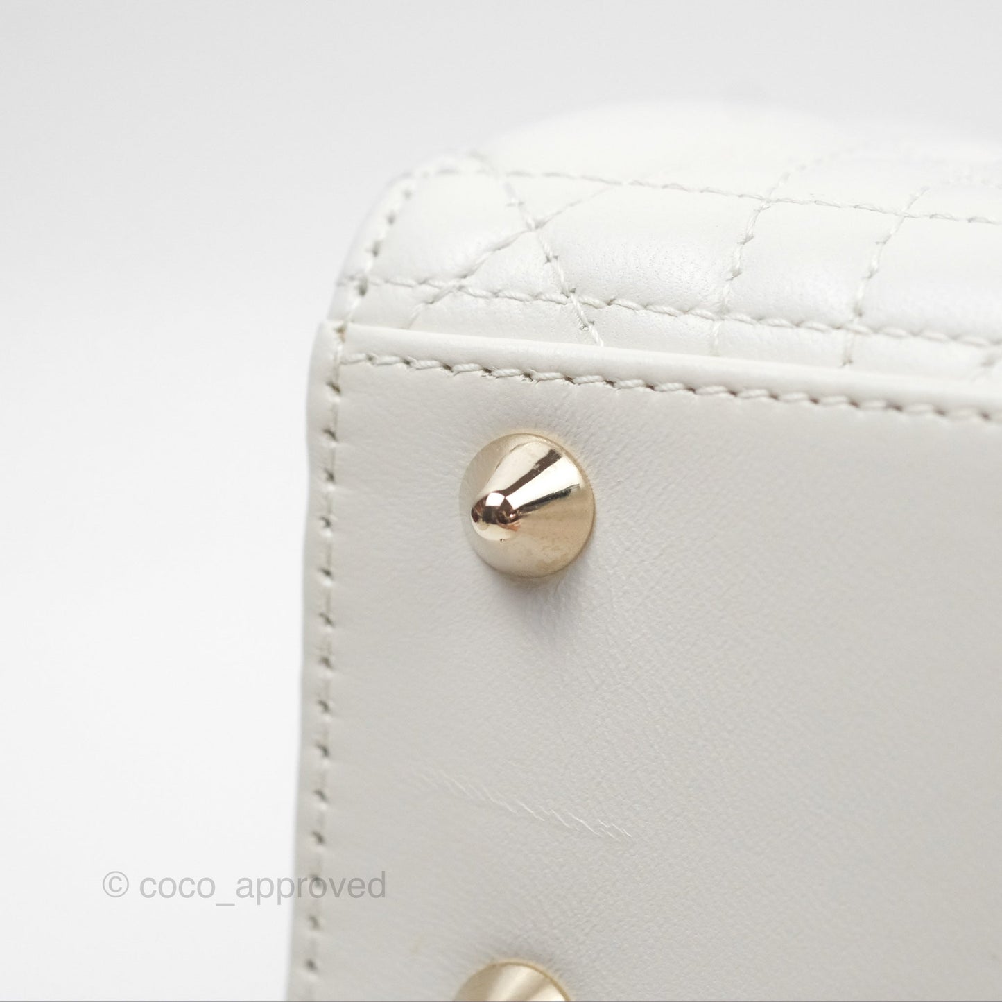Christian Dior Small Lady Dior My ABCDior Bag Latte Cannage Lambskin